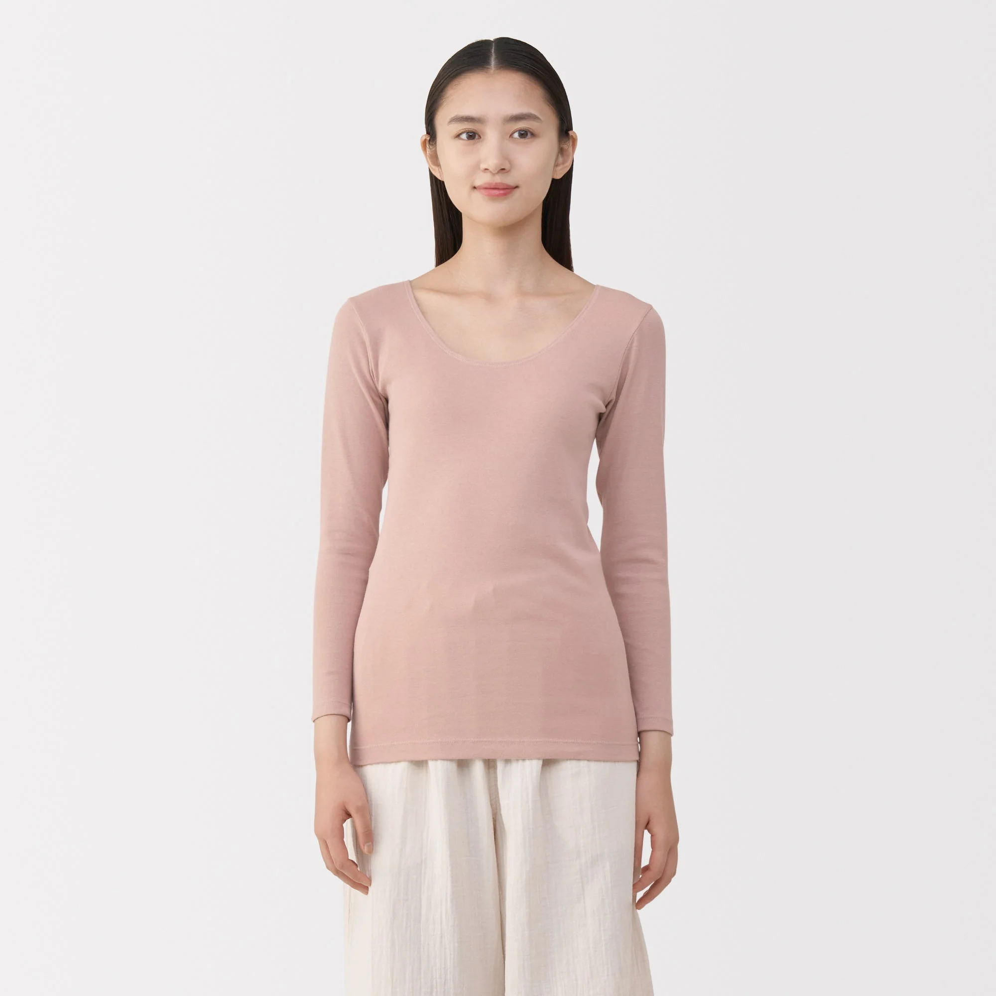 Warm Cotton U-Neck T-Shirt - Image 33