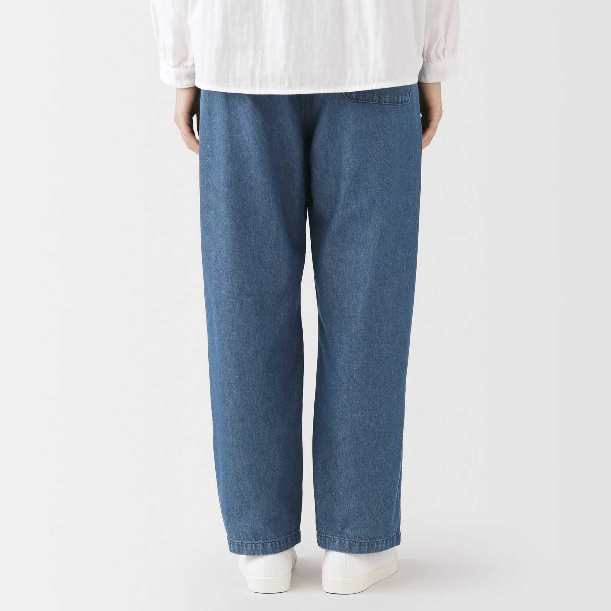 Washed Denim Easy Pants - Image 15