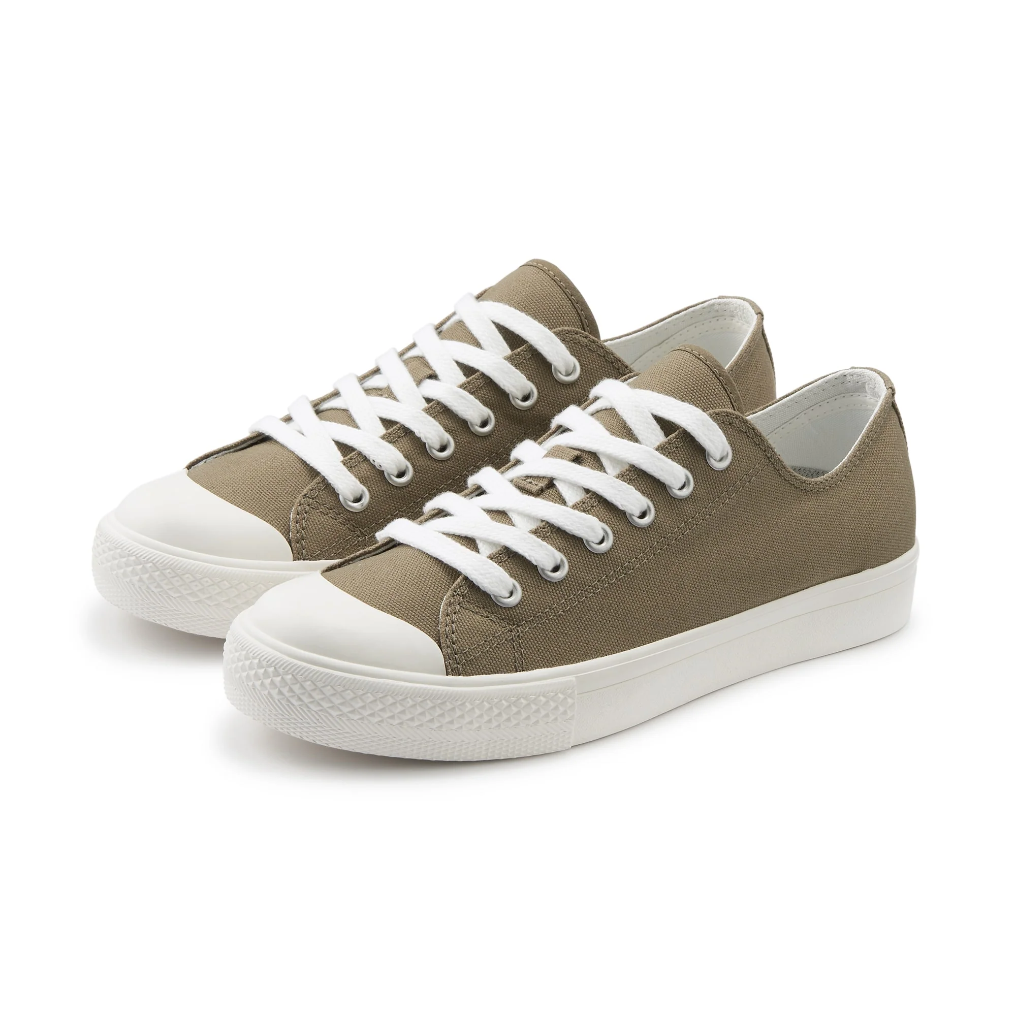 Water Repellent Cushioned Sneakers with Laces Olive Green - Image 12