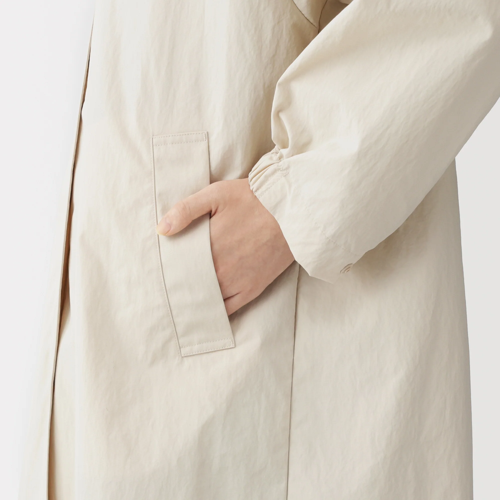 Water Repellent Hooded Long Coat - Image 8
