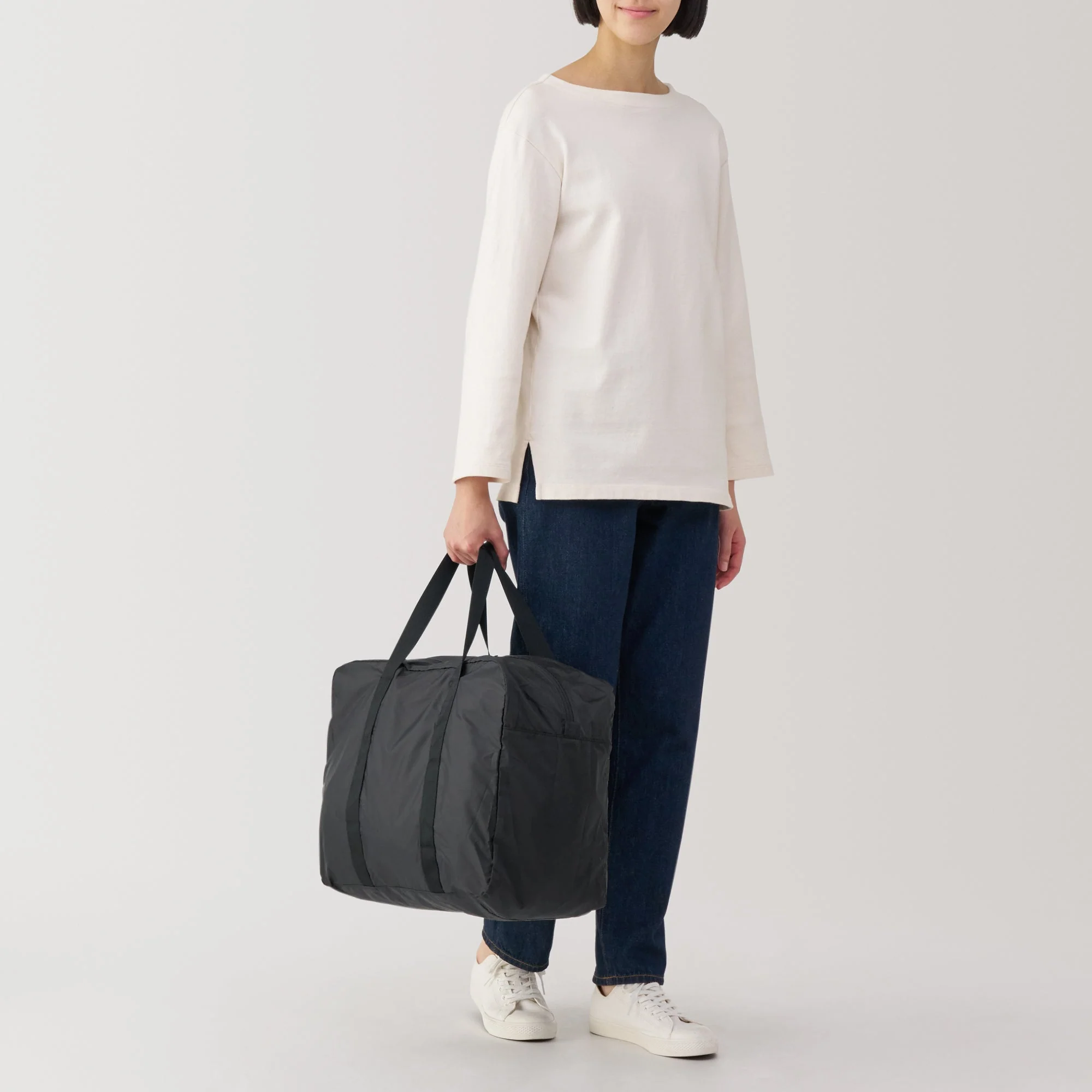 Water Repellent Wide Boston Bag - Image 7