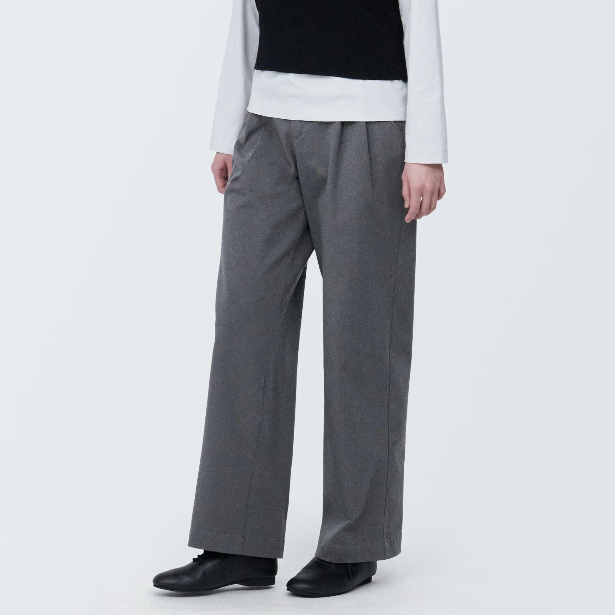 Women's 4-Way Stretch Chino Darted Wide Pants - Image 23
