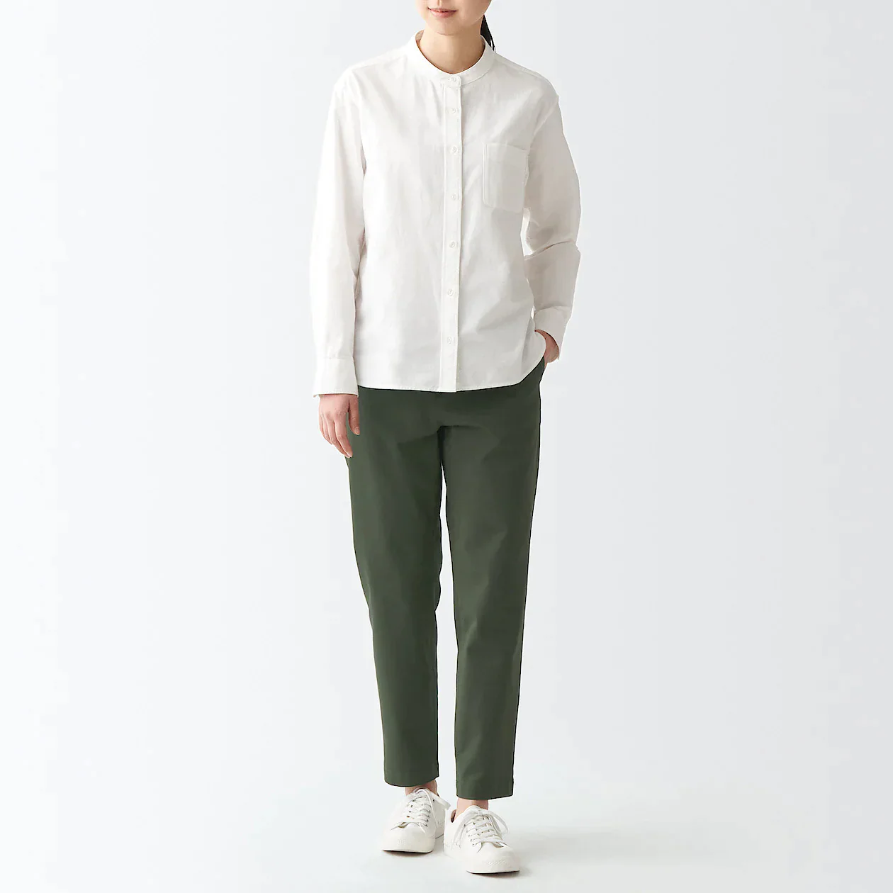 Women's 4-Way Stretch Chino Slim Tapered Pants (L 30inch / 75cm) - Image 26