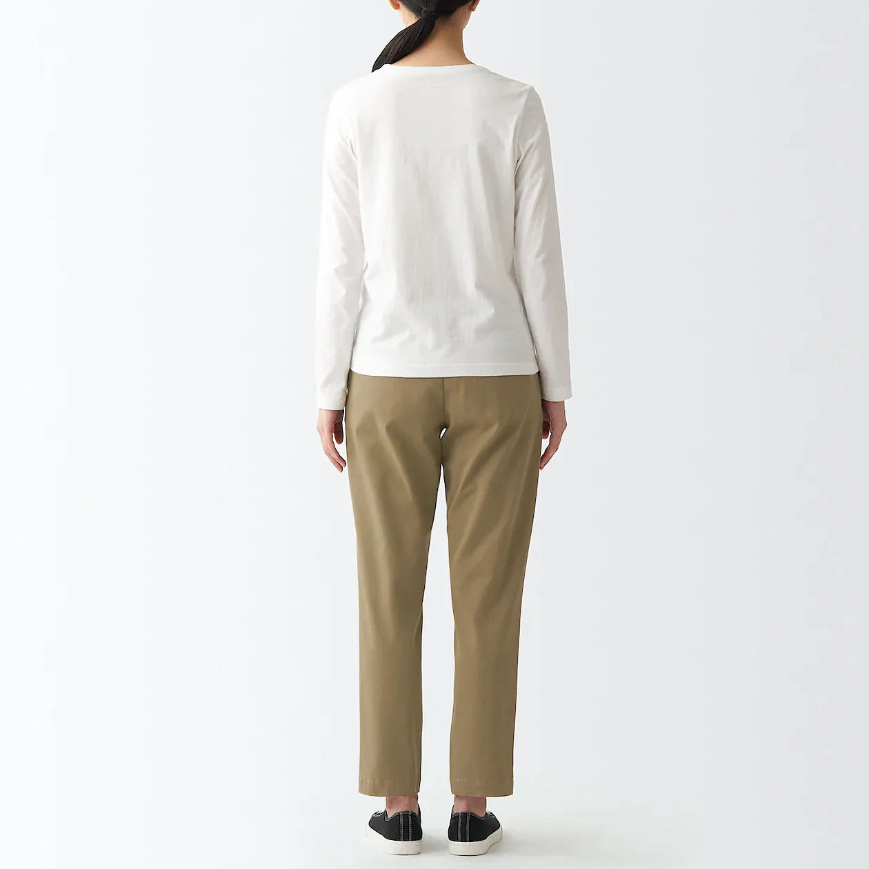 Women's 4-Way Stretch Chino Slim Tapered Pants (L 30inch / 75cm) - Image 5