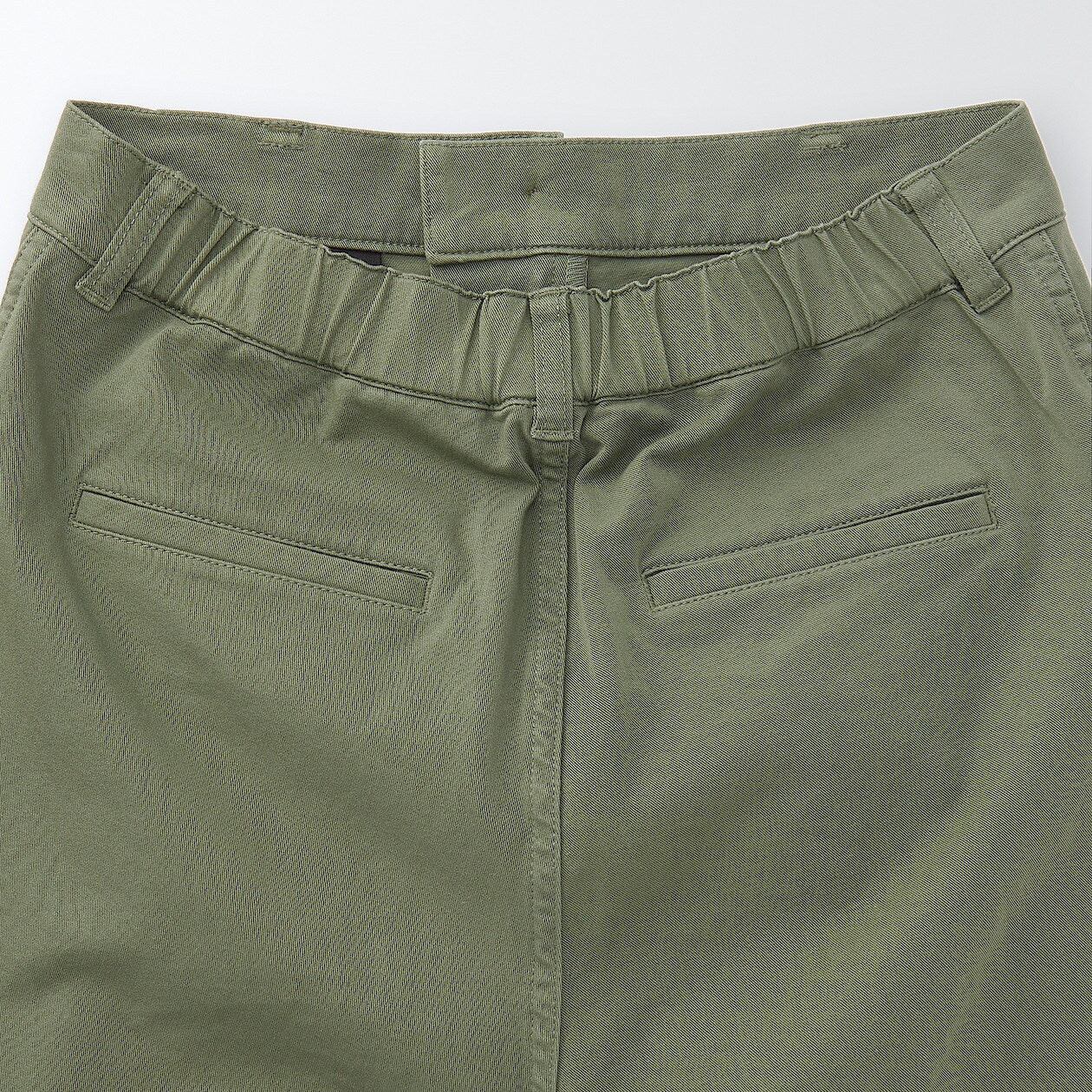 Women's 4-Way Stretch Chino Wide Straight Pants (L 31inch / 77cm) - Image 10