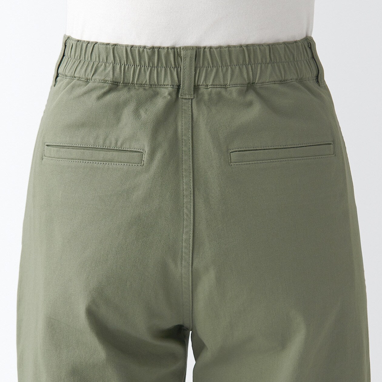 Women's 4-Way Stretch Chino Wide Straight Pants (L 31inch / 77cm) - Image 8