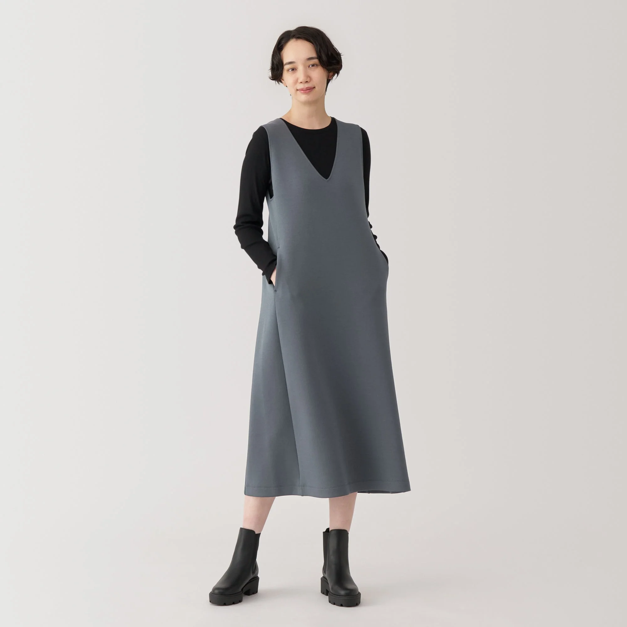 Women's Double Knitted Sweatshirt Jumper Skirt - Image 11