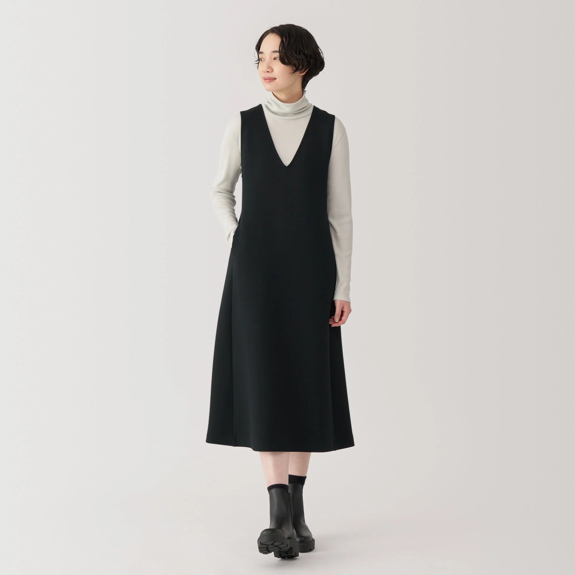 Women's Double Knitted Sweatshirt Jumper Skirt - Image 3