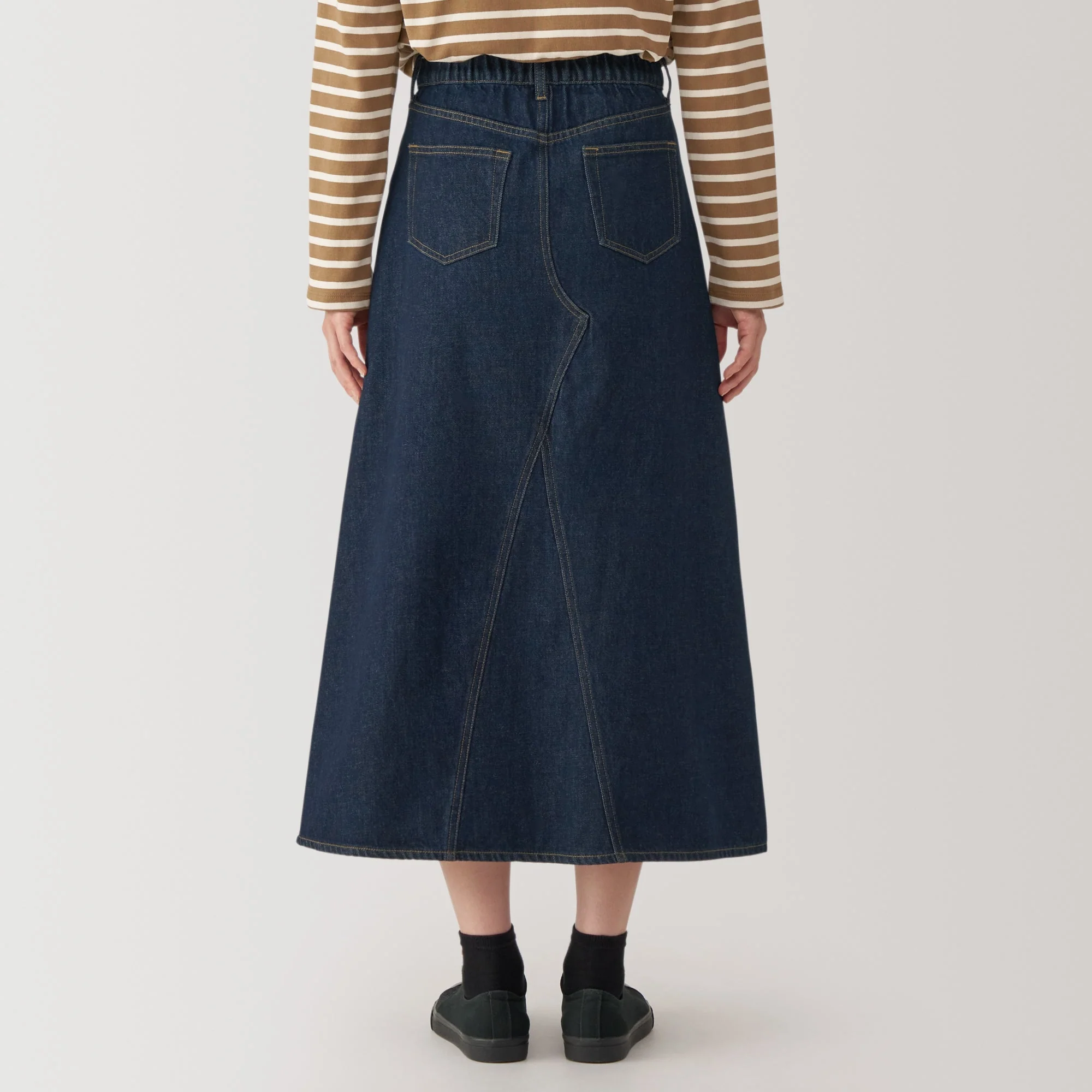 Women's Kapok Blend Denim A-Line Skirt - Image 6