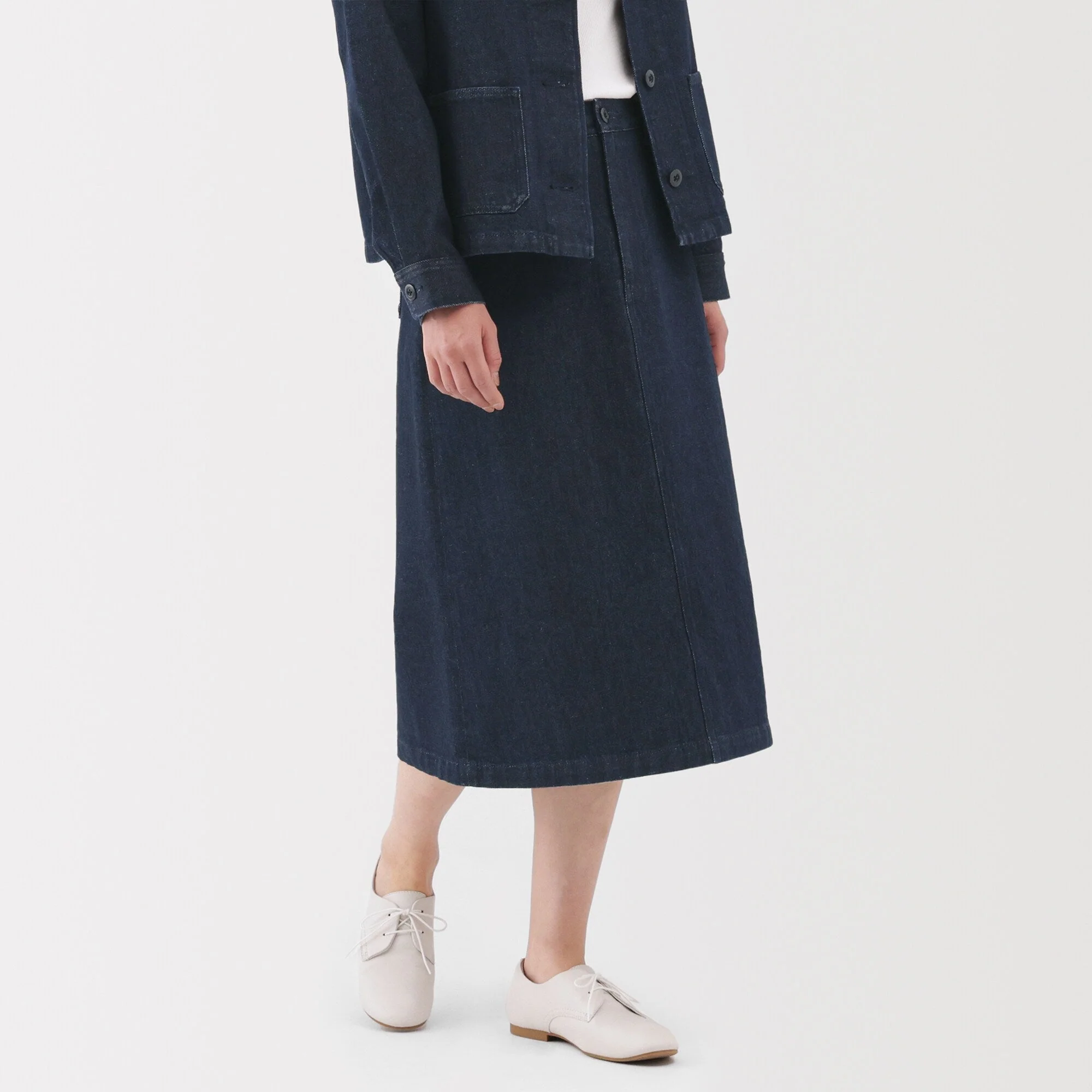 Women's Kapok Blend Denim A-Line Skirt - Image 3