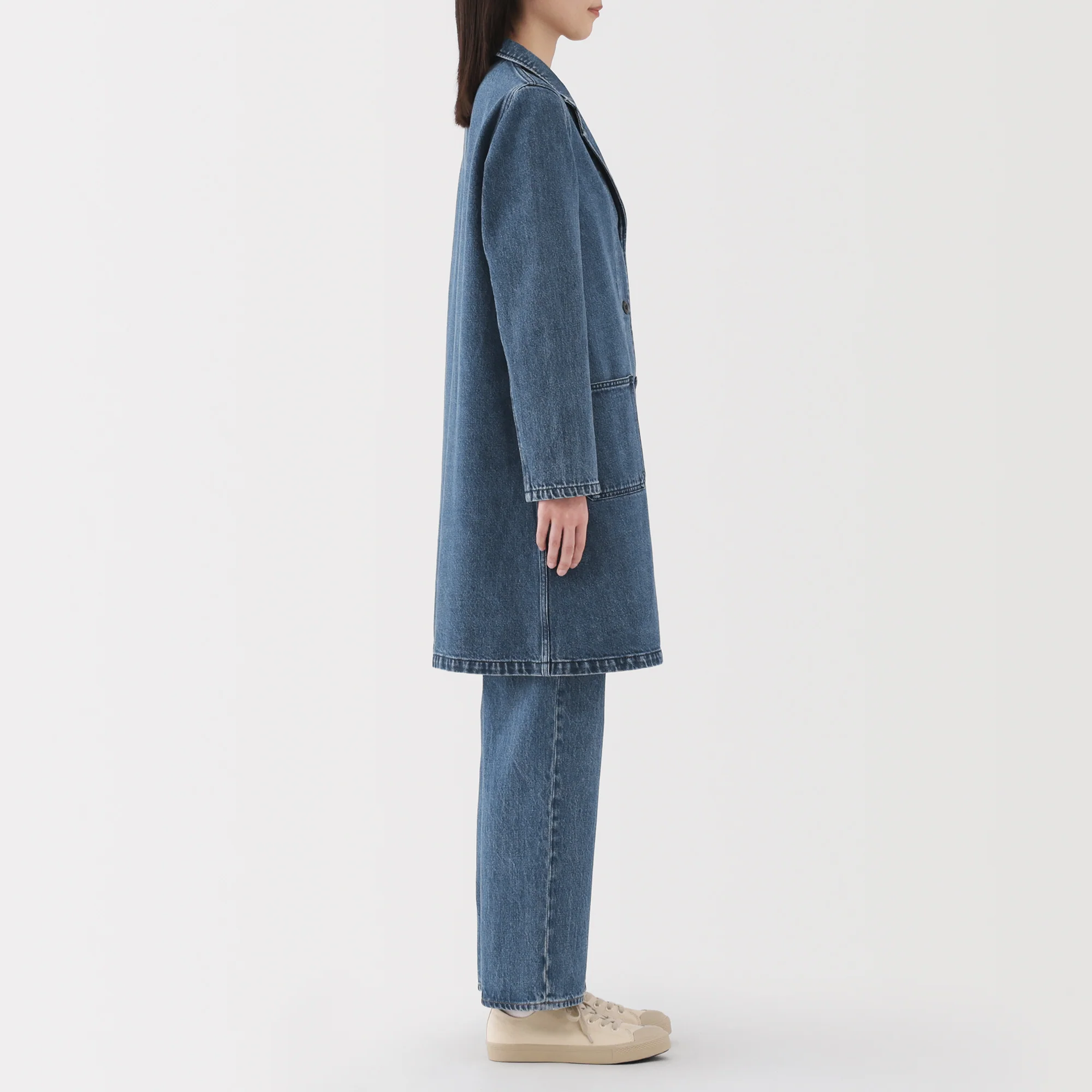 Kapok Blend Denim Coat - Image 5