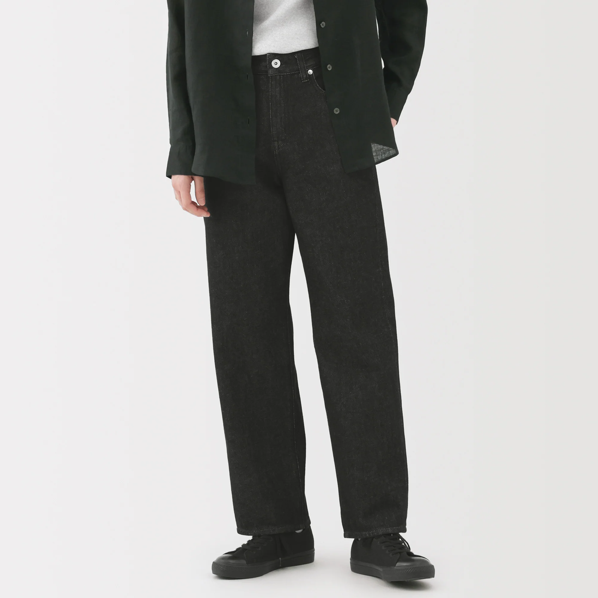 Women's Kapok Blend Denim Straight Pants - Image 3