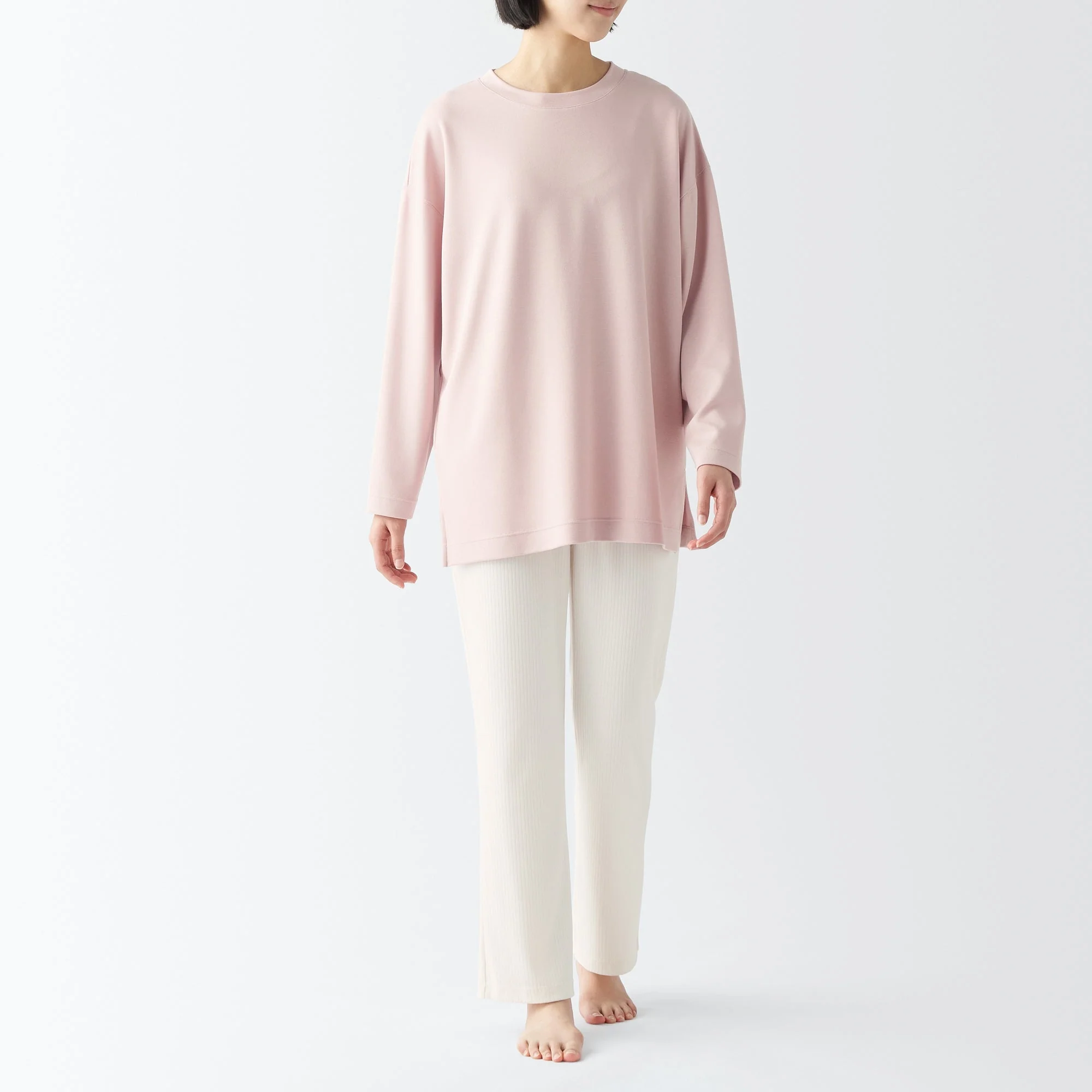 Women's Rayon Blend Ribbed Tunic Loungewear Set