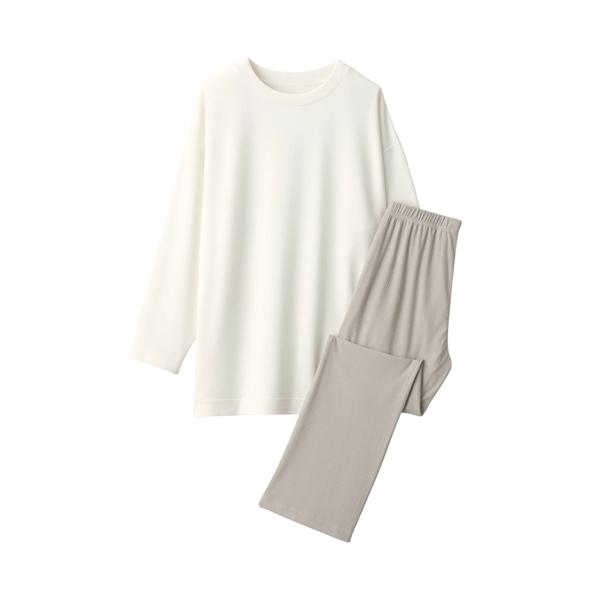 Women's Rayon Blend Ribbed Tunic Loungewear Set - Image 13