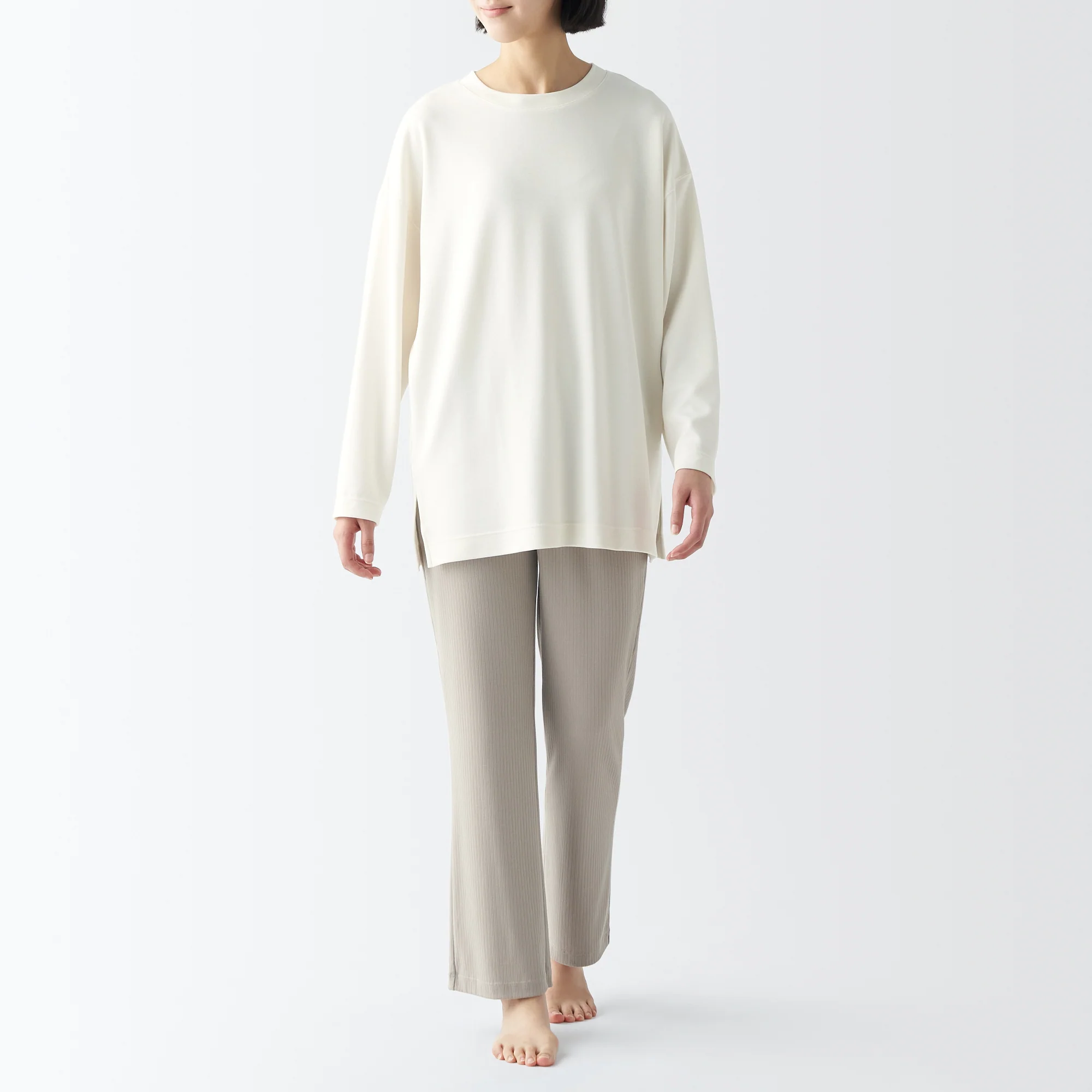 Women's Rayon Blend Ribbed Tunic Loungewear Set - Image 14