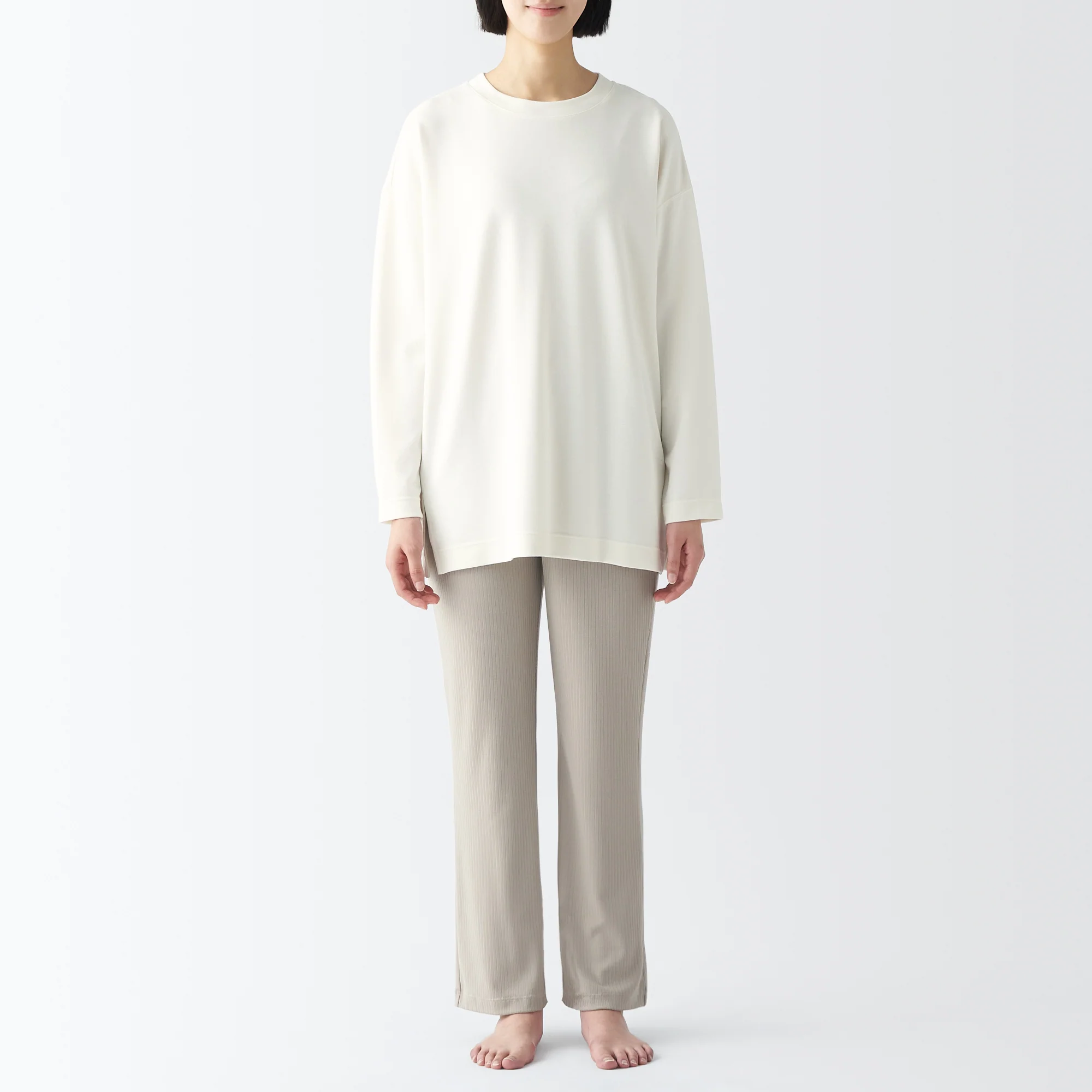 Women's Rayon Blend Ribbed Tunic Loungewear Set - Image 15