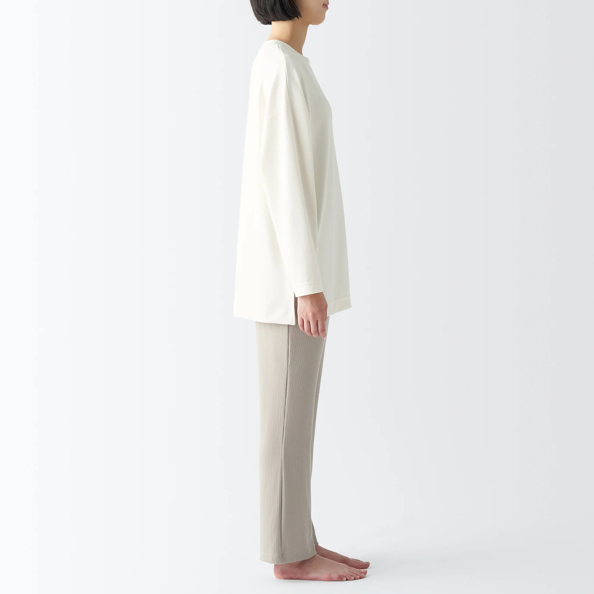 Women's Rayon Blend Ribbed Tunic Loungewear Set - Image 16