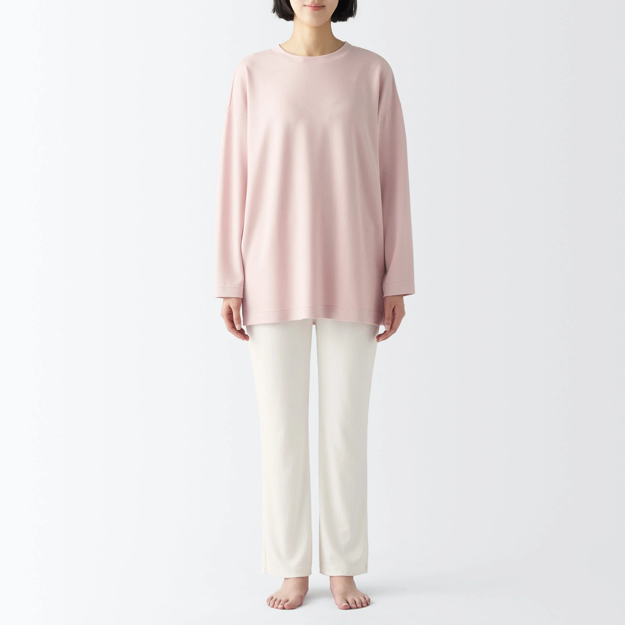 Women's Rayon Blend Ribbed Tunic Loungewear Set - Image 4