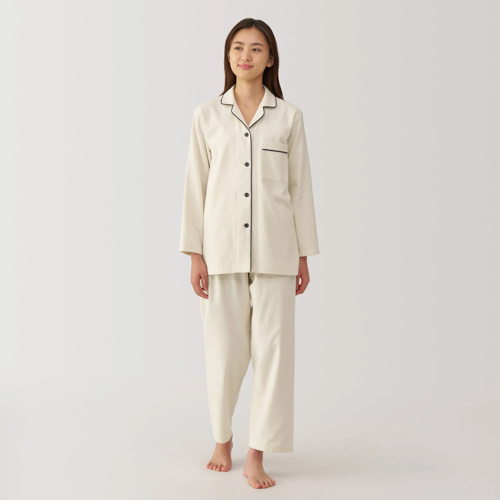 Women's Side Seamless Flannel Pajamas - Image 14