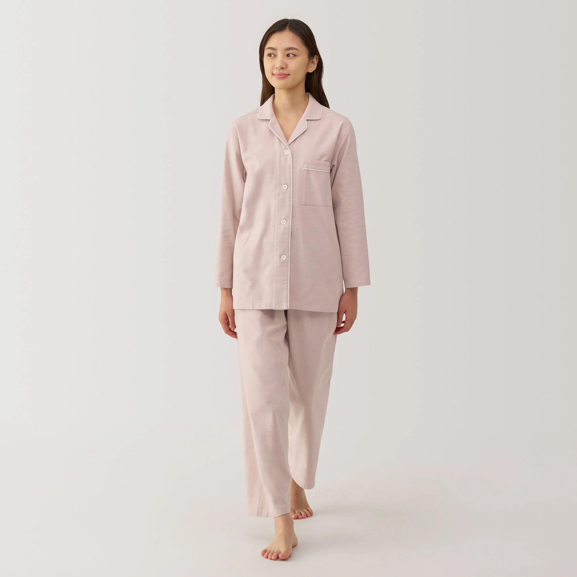 Women's Side Seamless Flannel Pajamas - Image 25