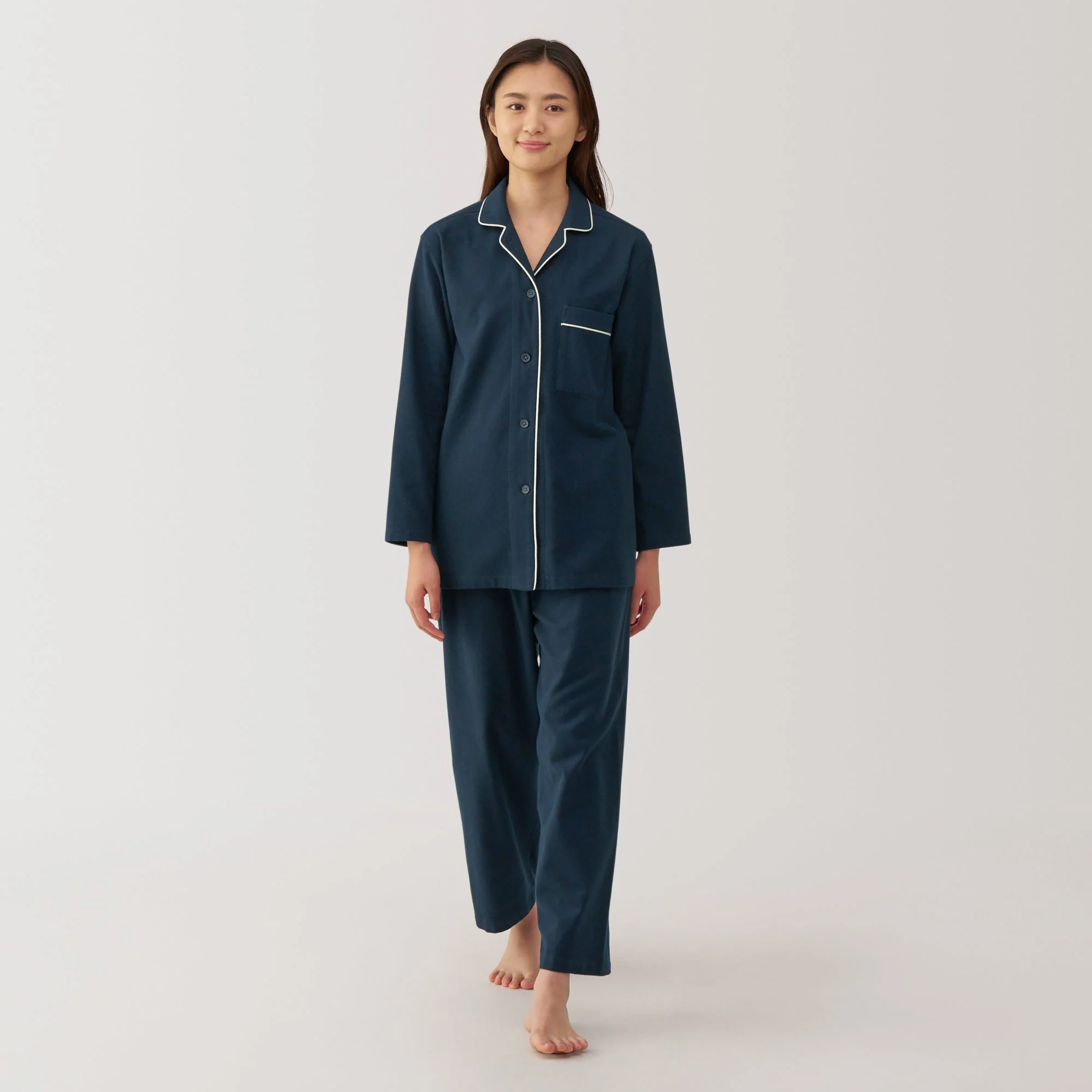 Women's Side Seamless Flannel Pajamas - Image 47