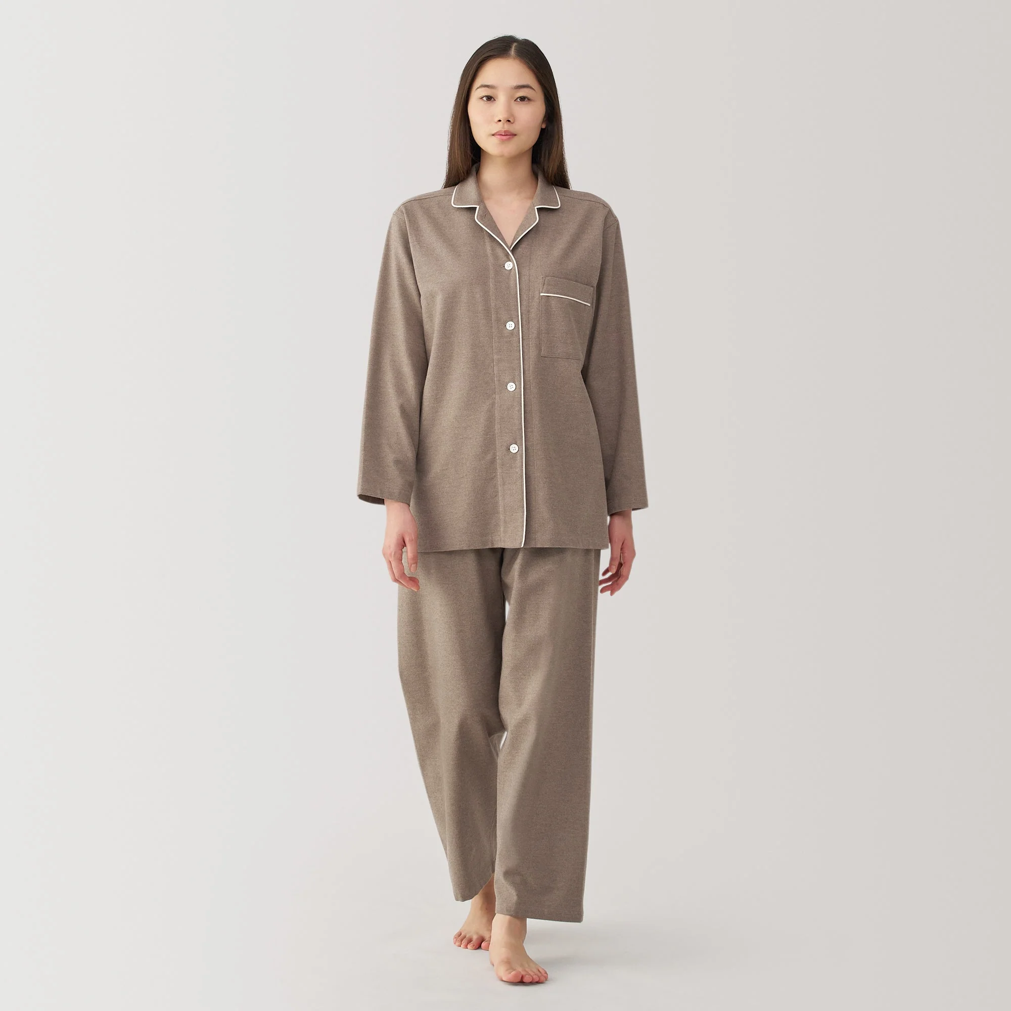 Women's Side Seamless Flannel Pajamas - Image 58