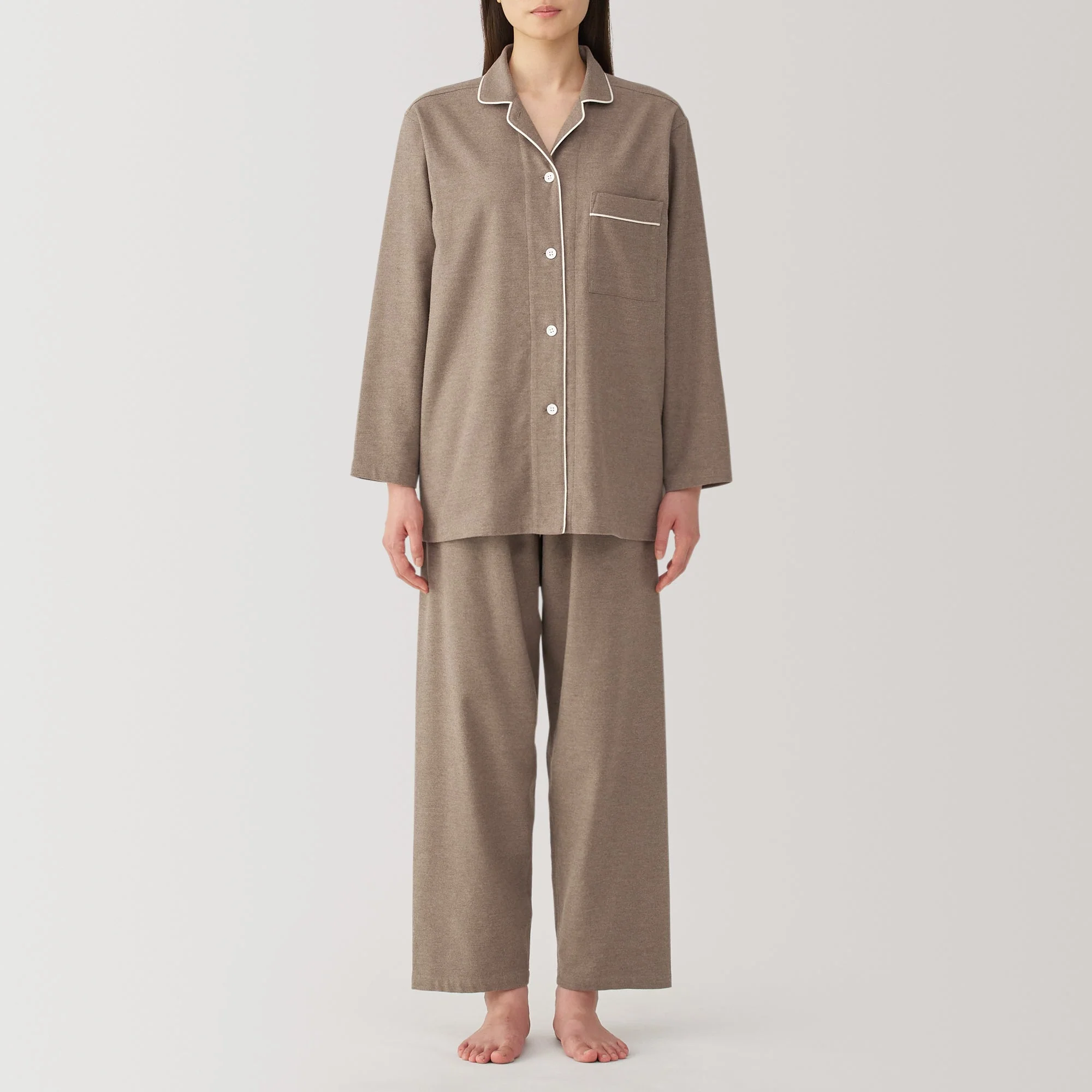 Women's Side Seamless Flannel Pajamas - Image 59