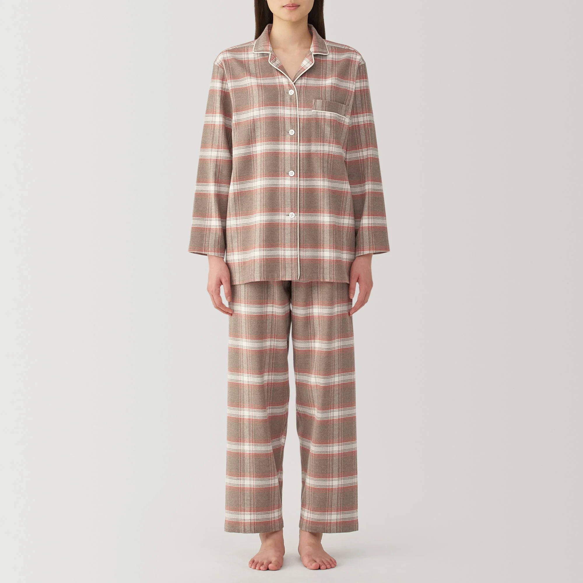 Women's Side Seamless Flannel Pajamas - Image 81