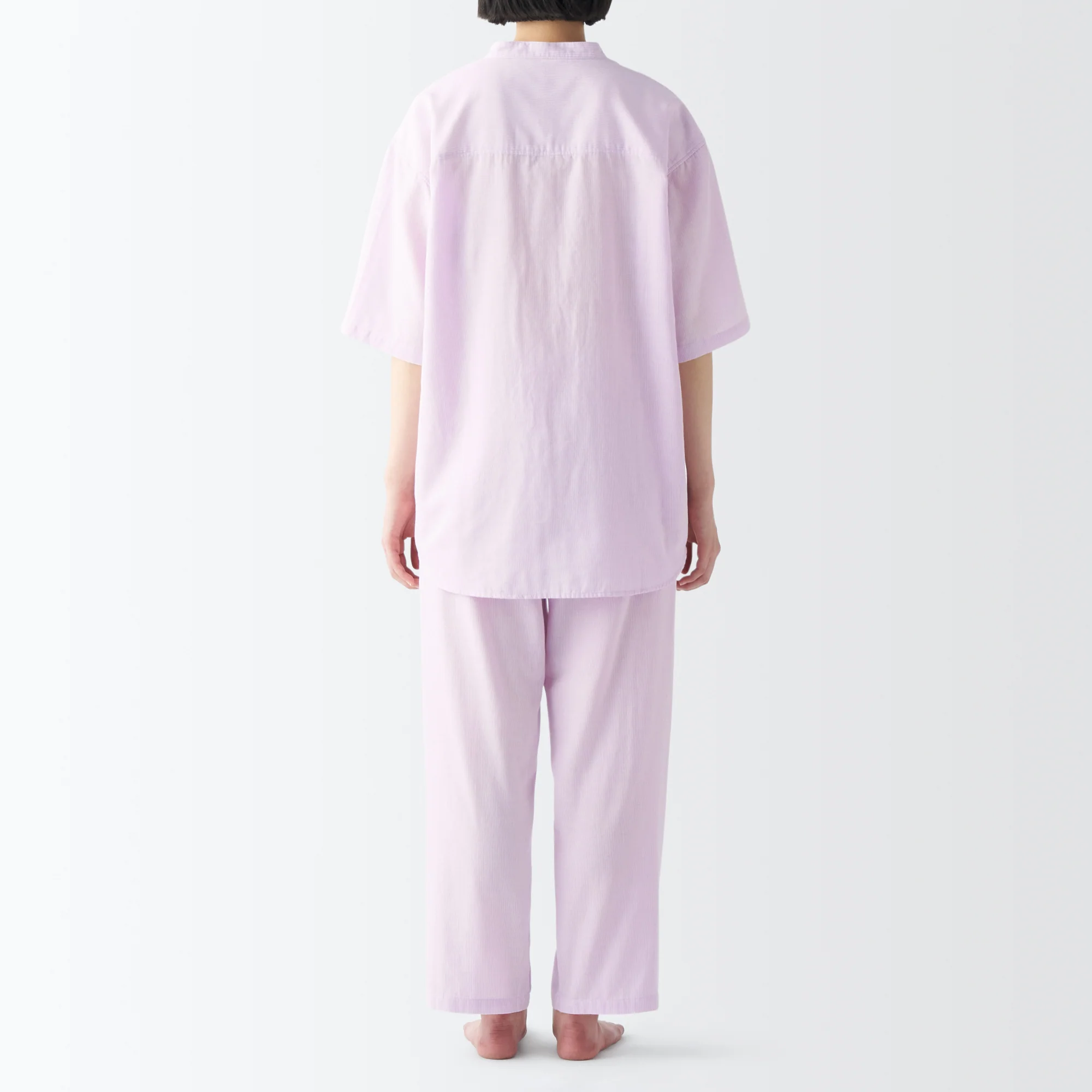 Women's Side Seamless Lightweight Gauze 1/2 Sleeve Pajamas - Image 29