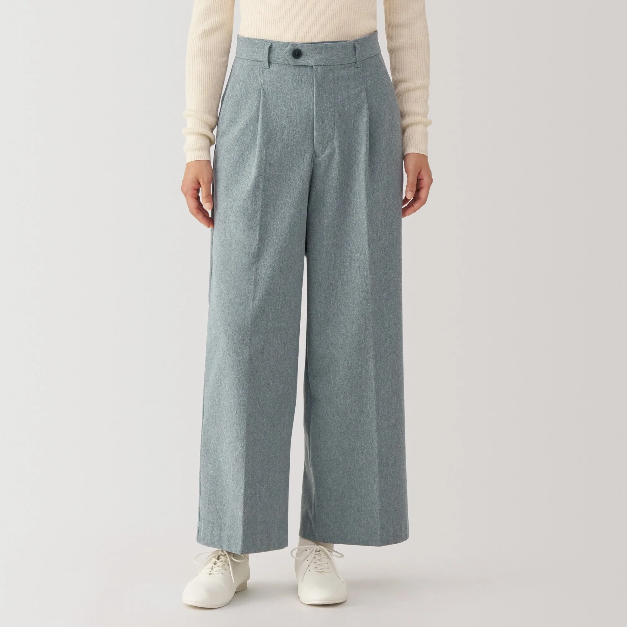 Women's Stretch Brushed Darted Wide Pants - Image 3