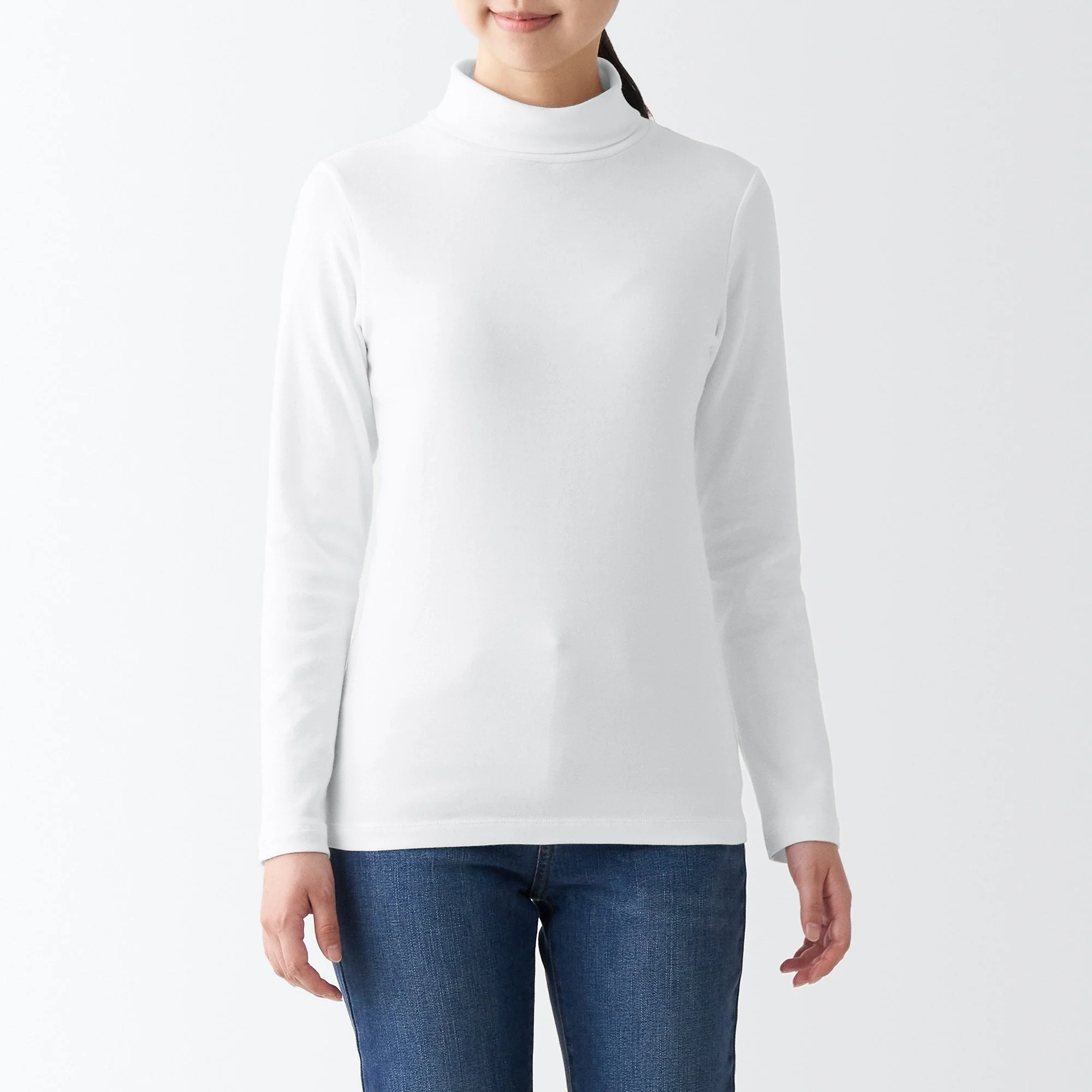 Women's Stretch Ribbed Turtle Neck Long Sleeve T-Shirt - Image 13