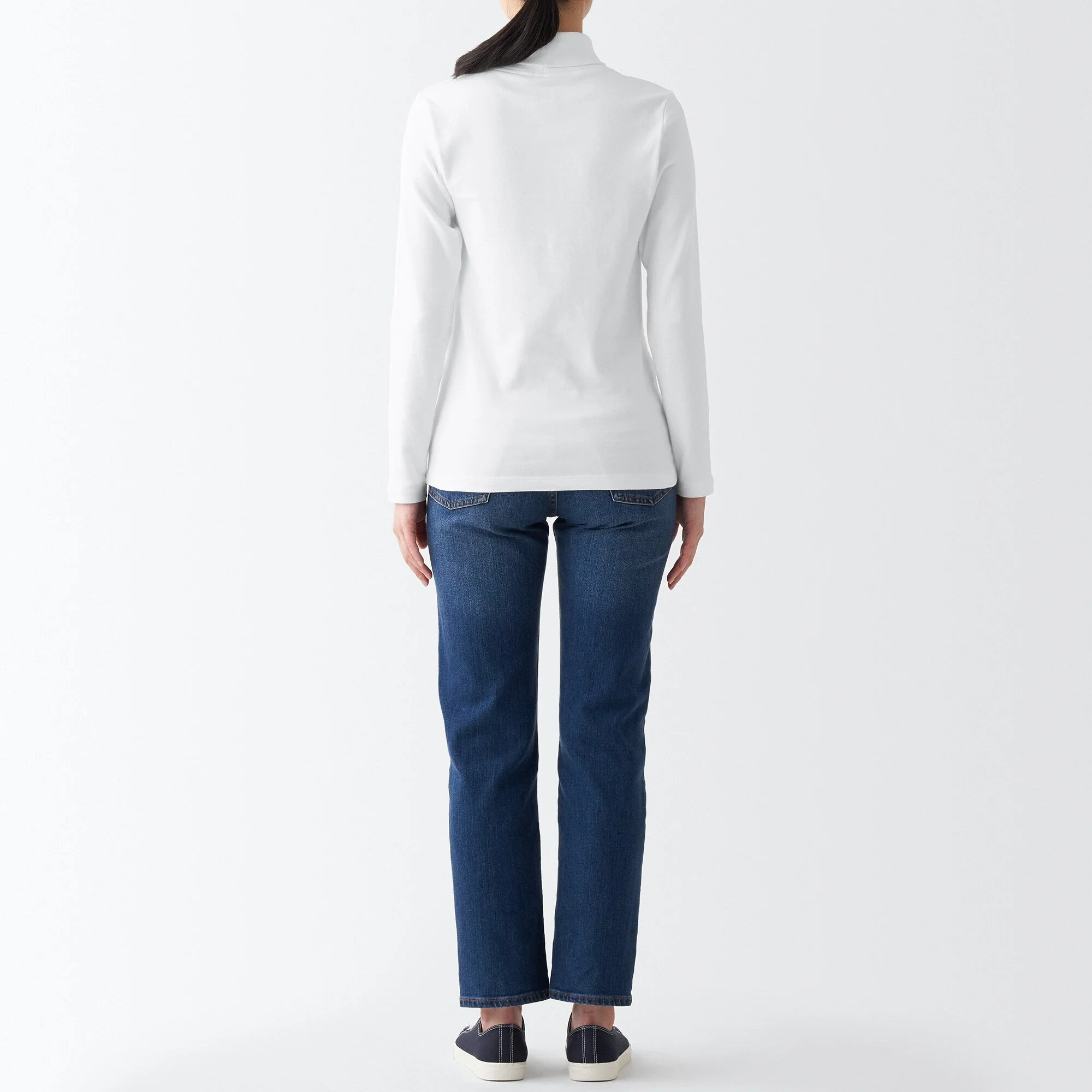 Women's Stretch Ribbed Turtle Neck Long Sleeve T-Shirt - Image 15