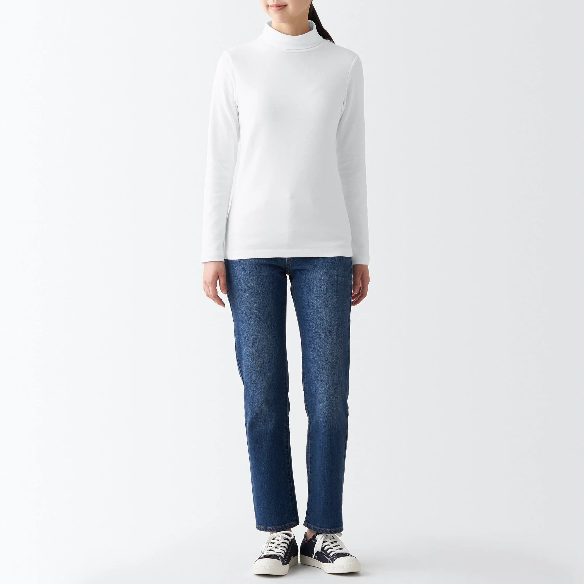 Women's Stretch Ribbed Turtle Neck Long Sleeve T-Shirt - Image 17