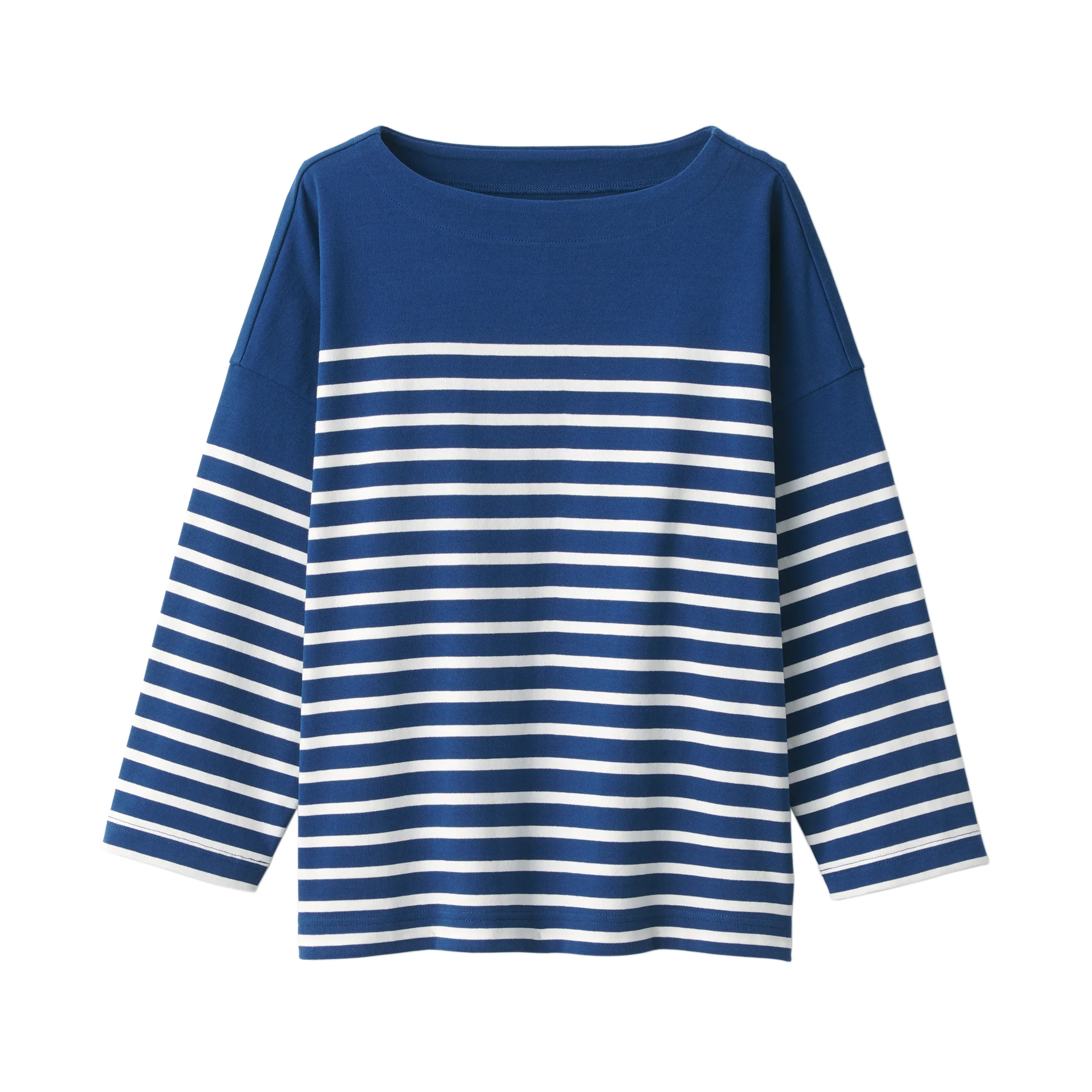 Women's Striped Boatneck 3/4 Sleeve T-Shirt - Image 26