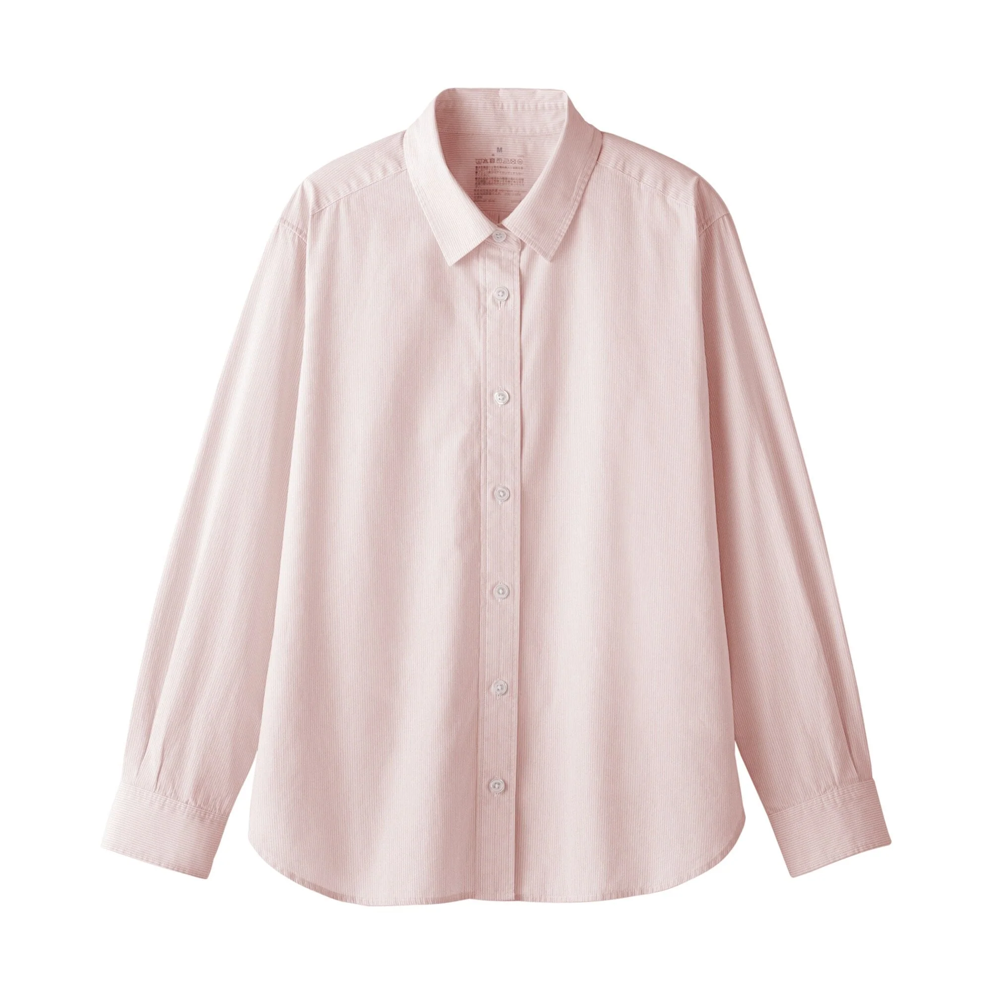 Women's Washed Broadcloth Regular Collar Long Sleeve Striped Shirt - Image 20