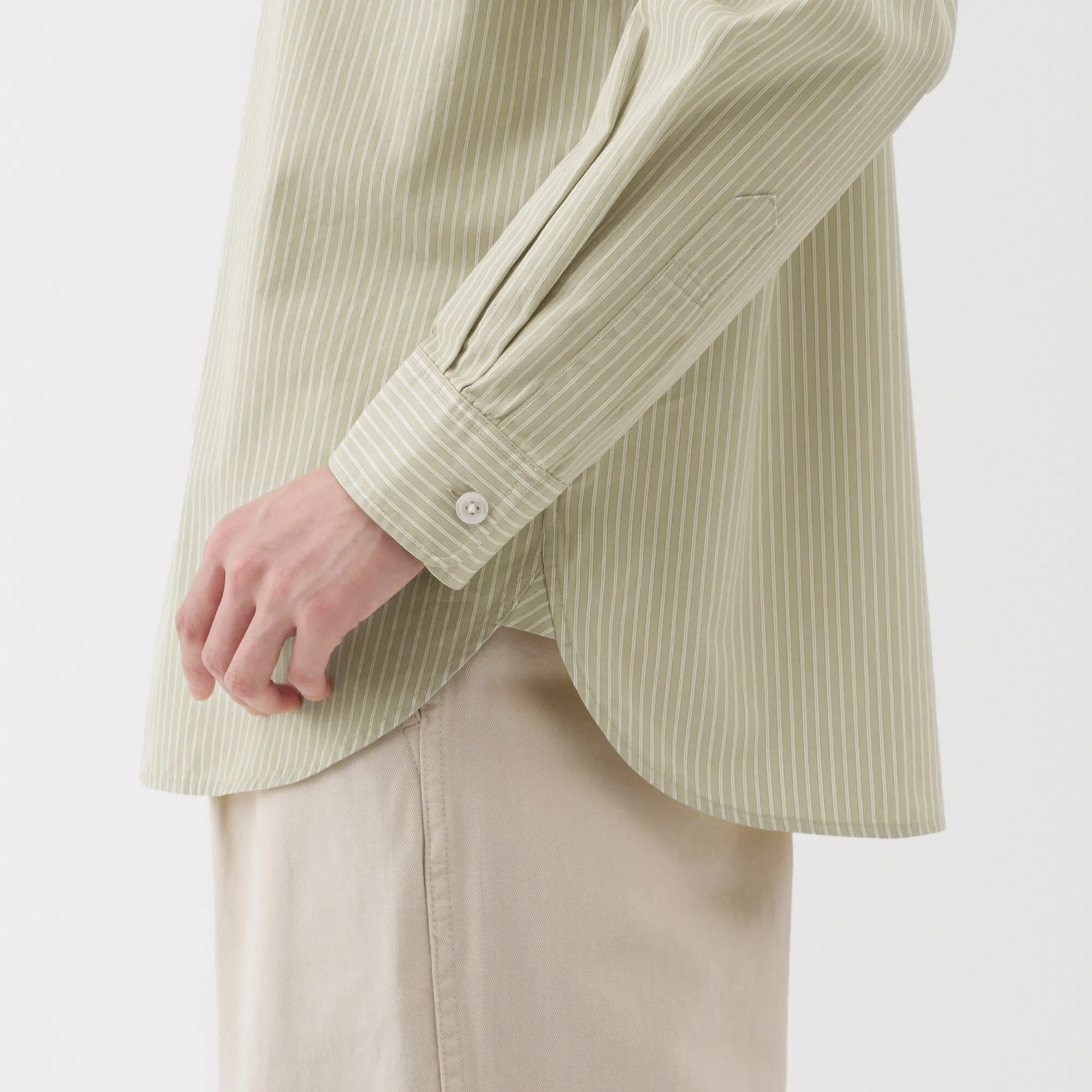 Women's Washed Broadcloth Regular Collar Long Sleeve Striped Shirt - Image 35