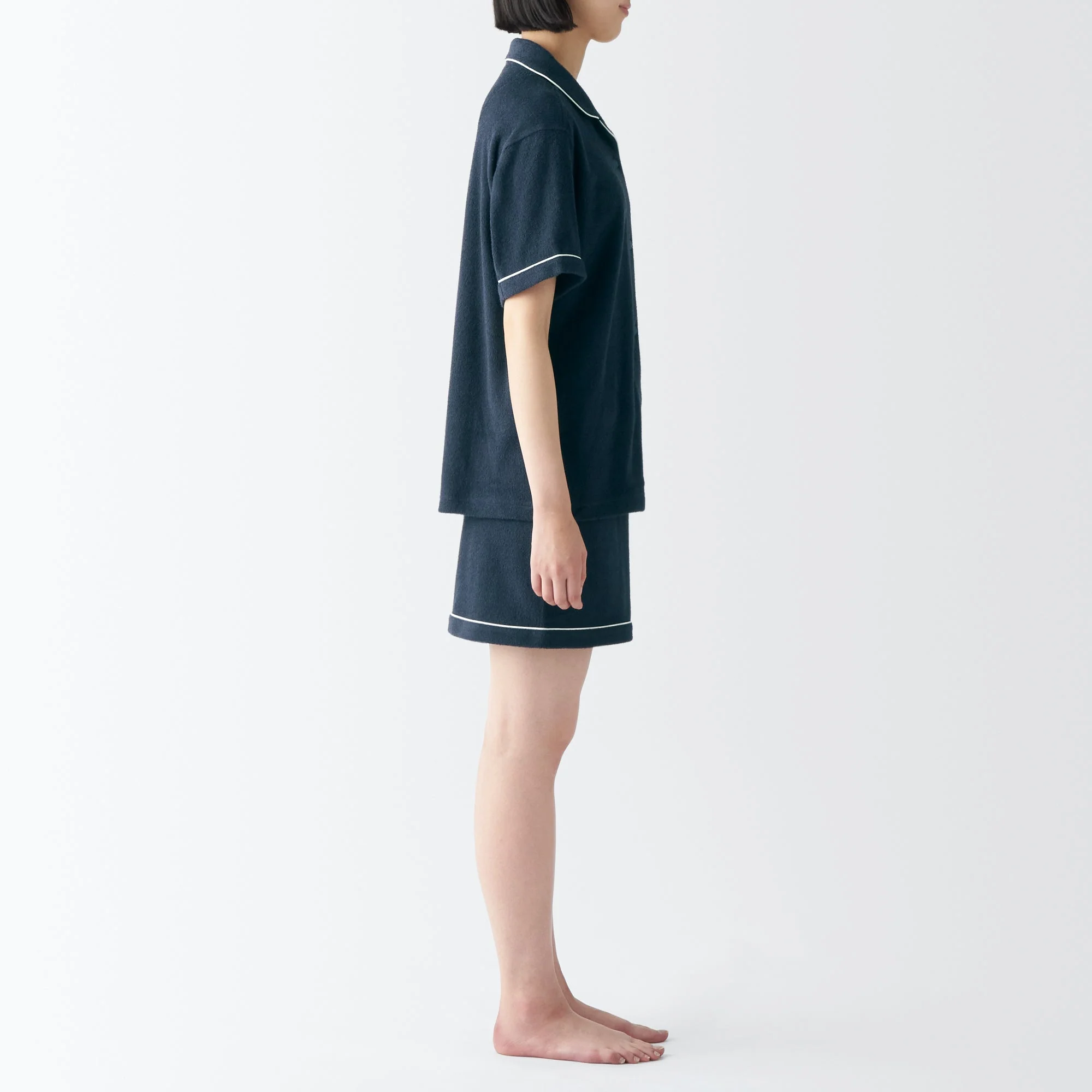 Women's Wearable Pile Towel Short Sleeve Pajamas - Image 23