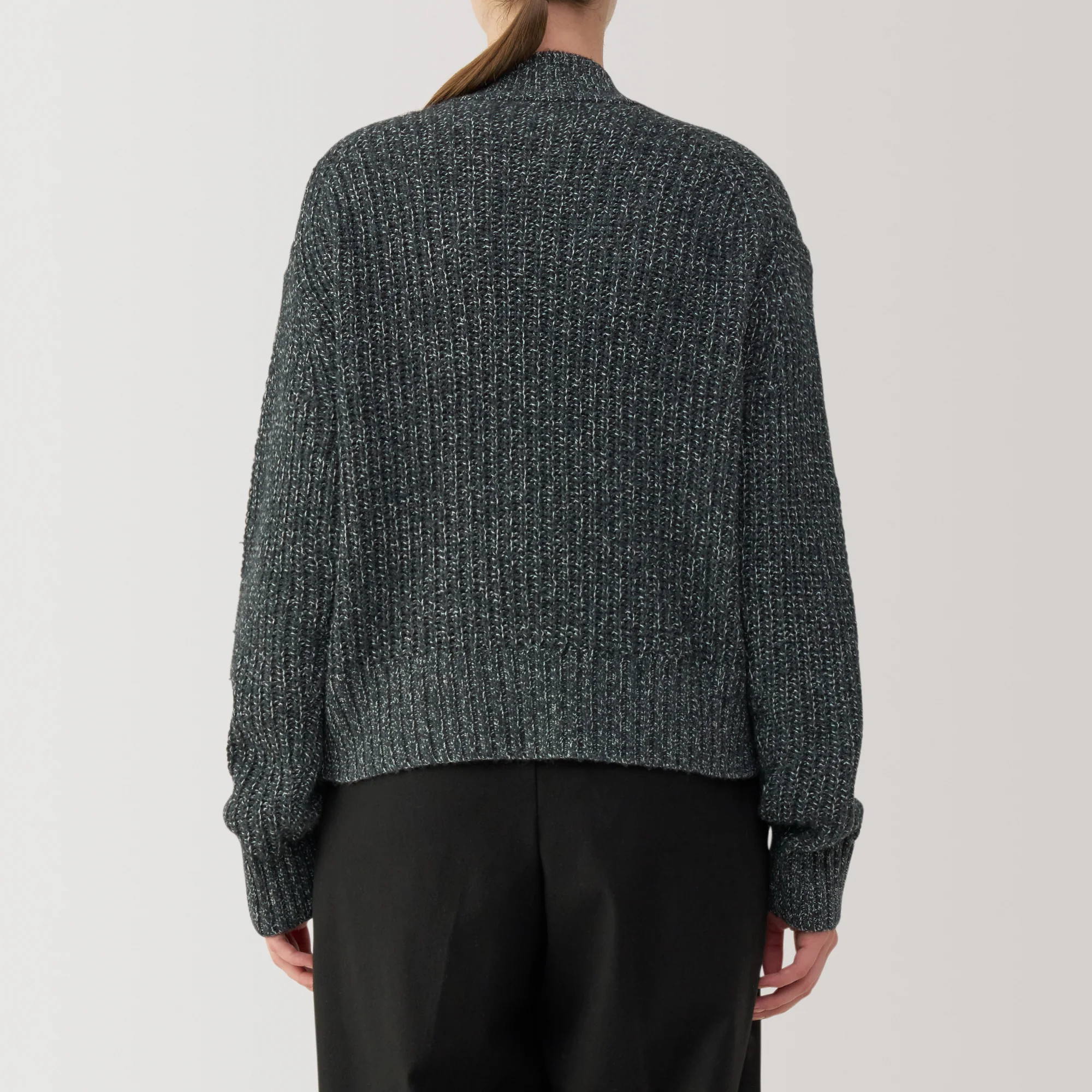 Women's Yak Wool Blend Mock Neck Cardigan - Image 13