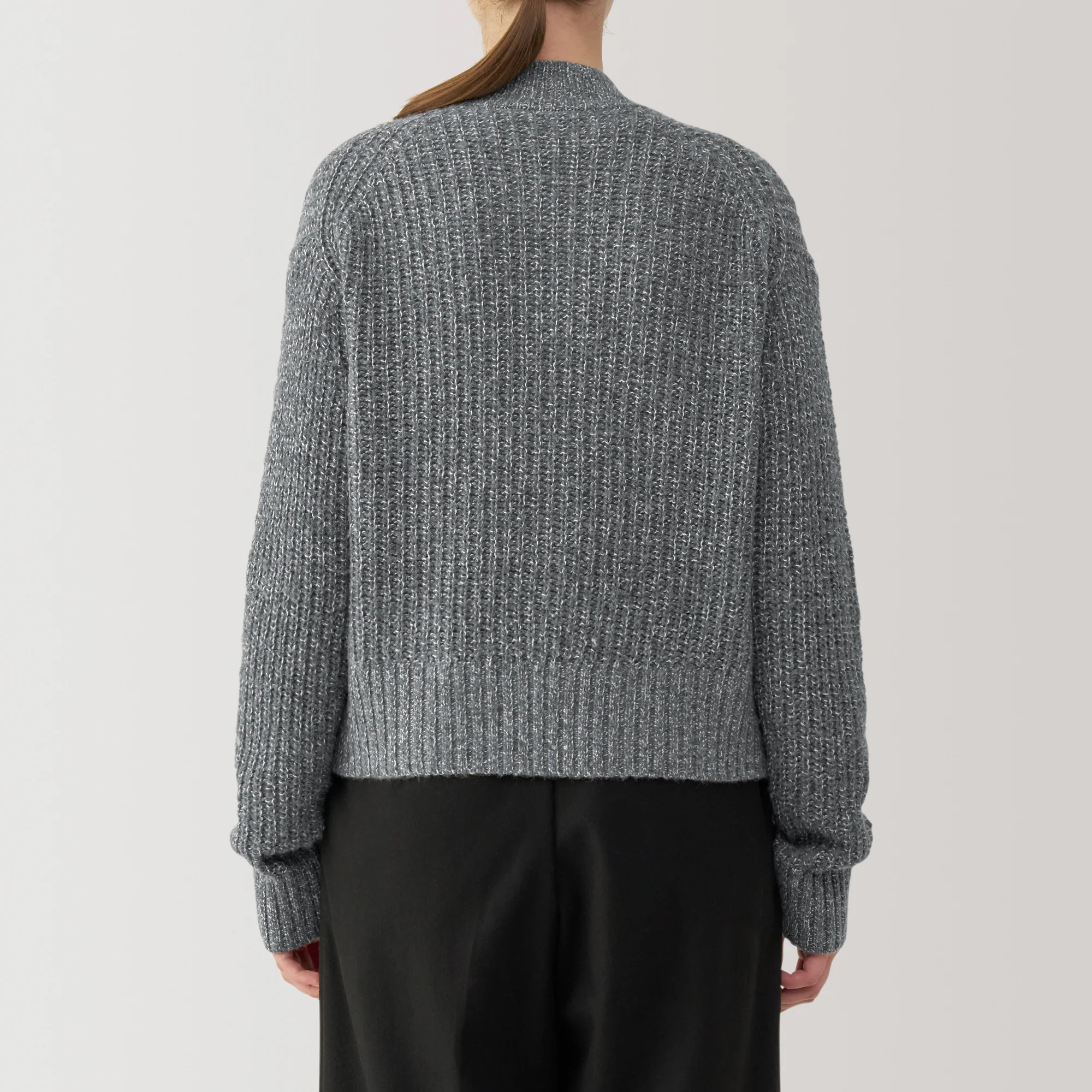 Women's Yak Wool Blend Mock Neck Cardigan - Image 22