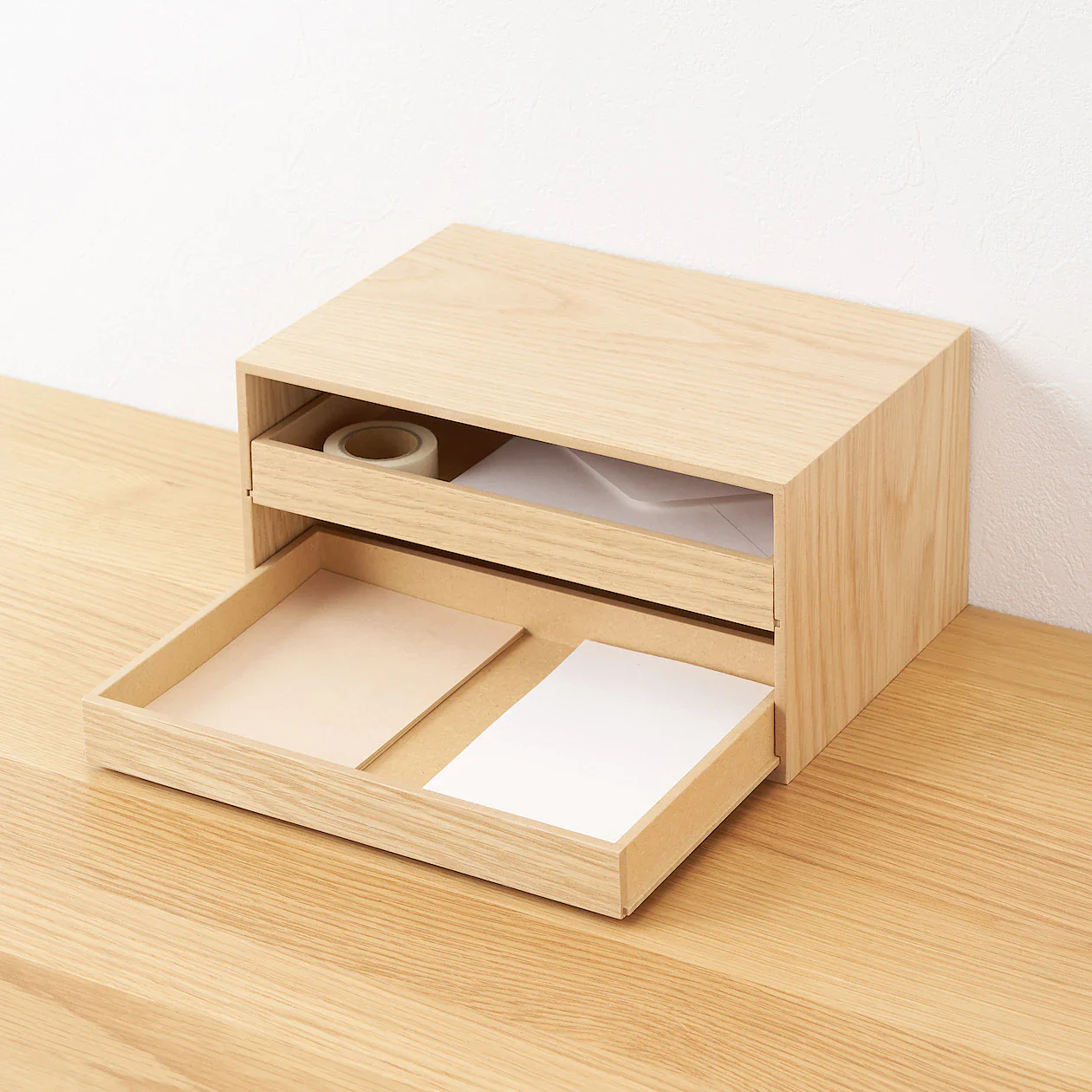 Wooden Storage Tray 2 Drawers - Image 2