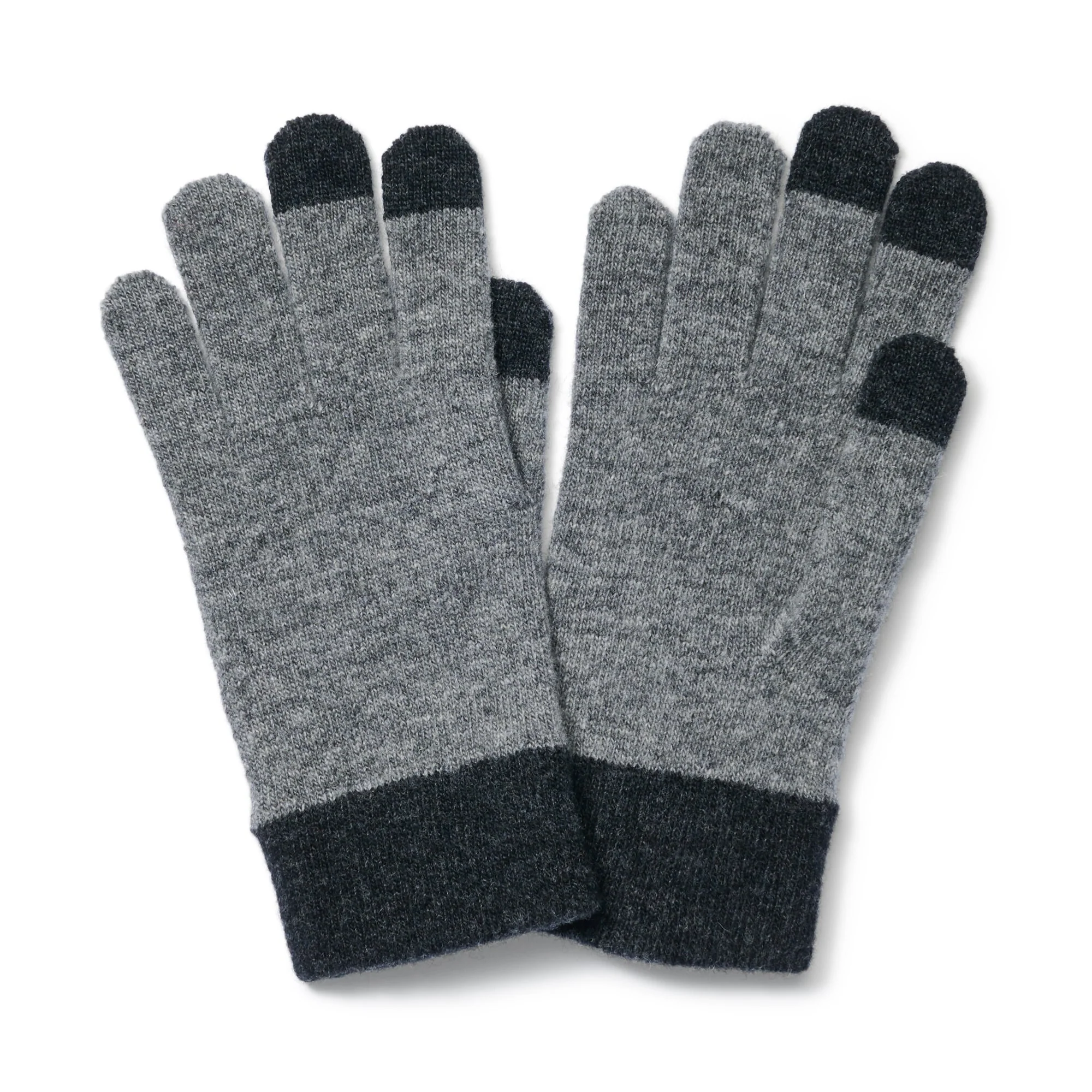 Wool Blend Touchscreen Bicolor Gloves - Image 13