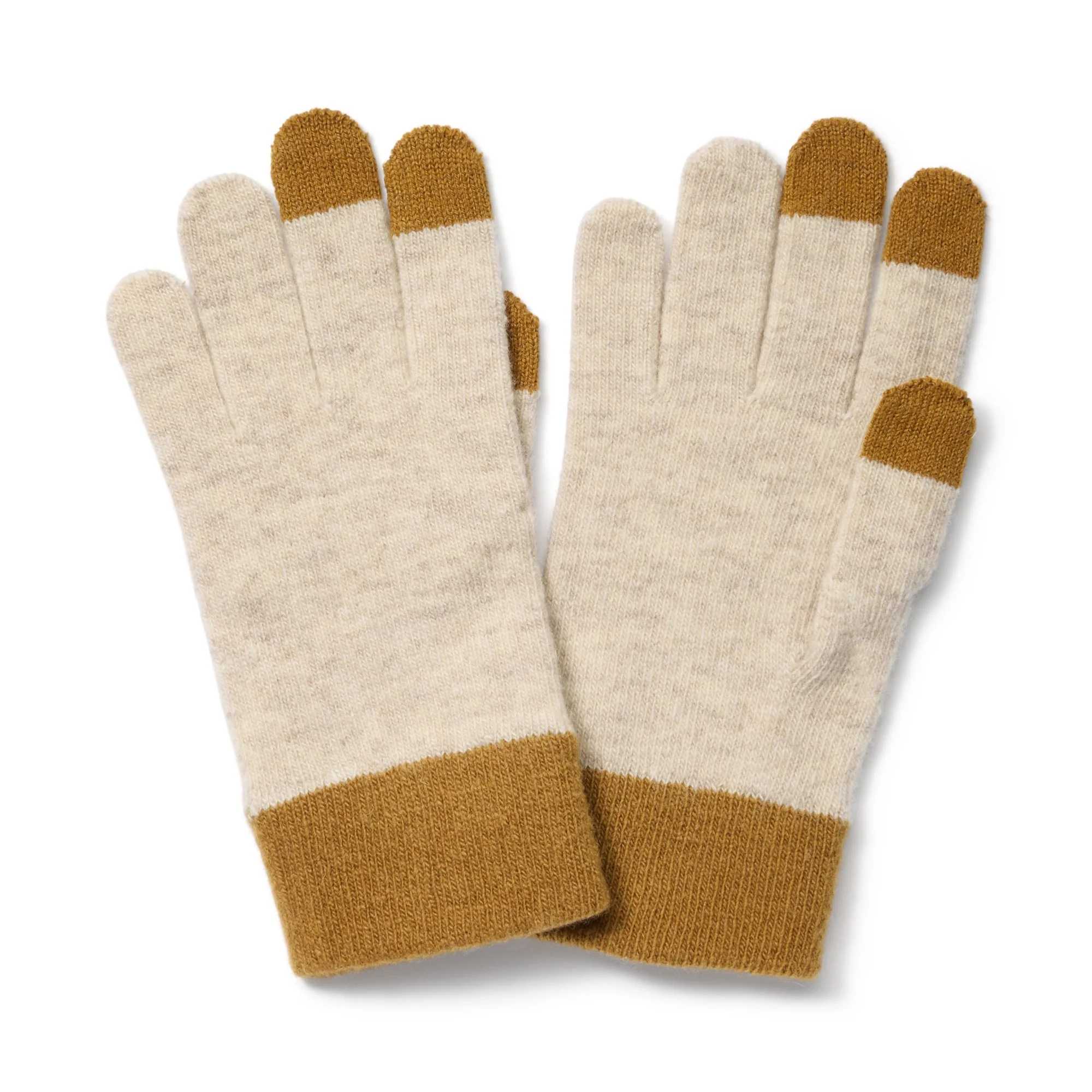 Wool Blend Touchscreen Bicolor Gloves - Image 7