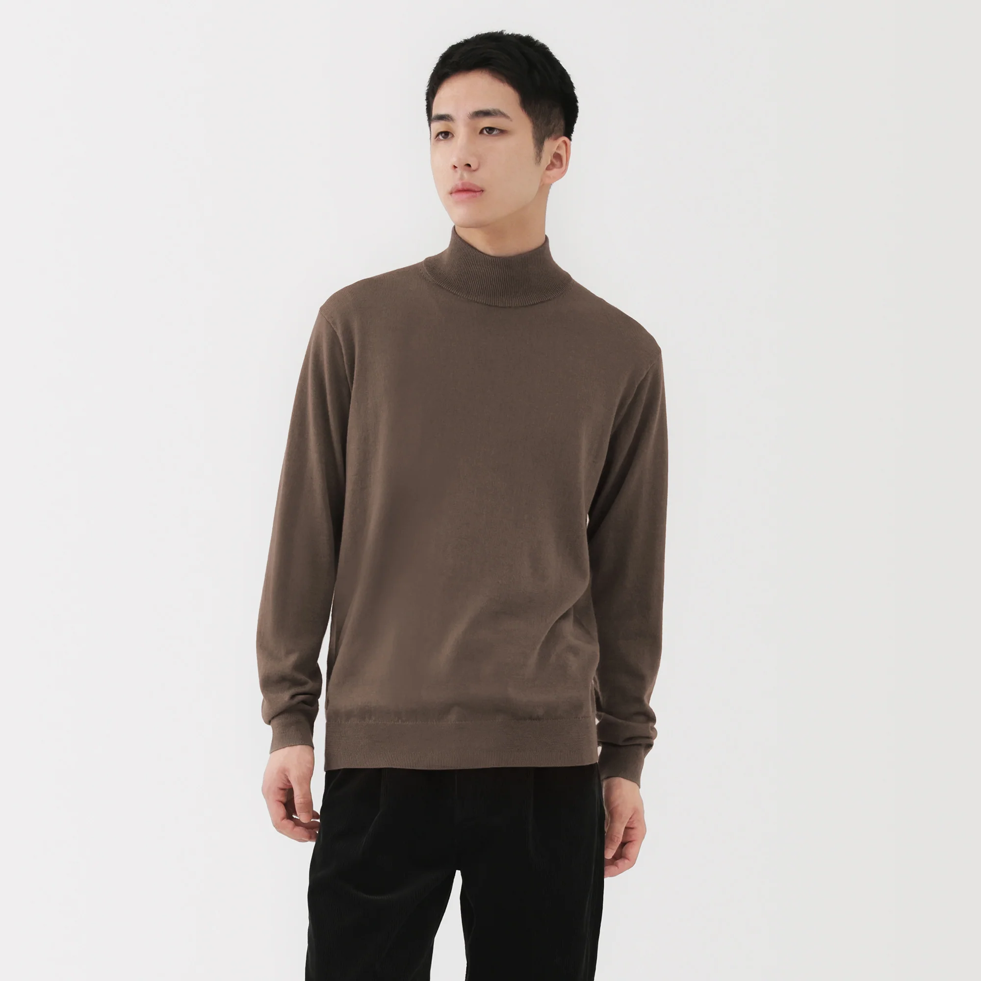 Wool Mock Neck Sweater