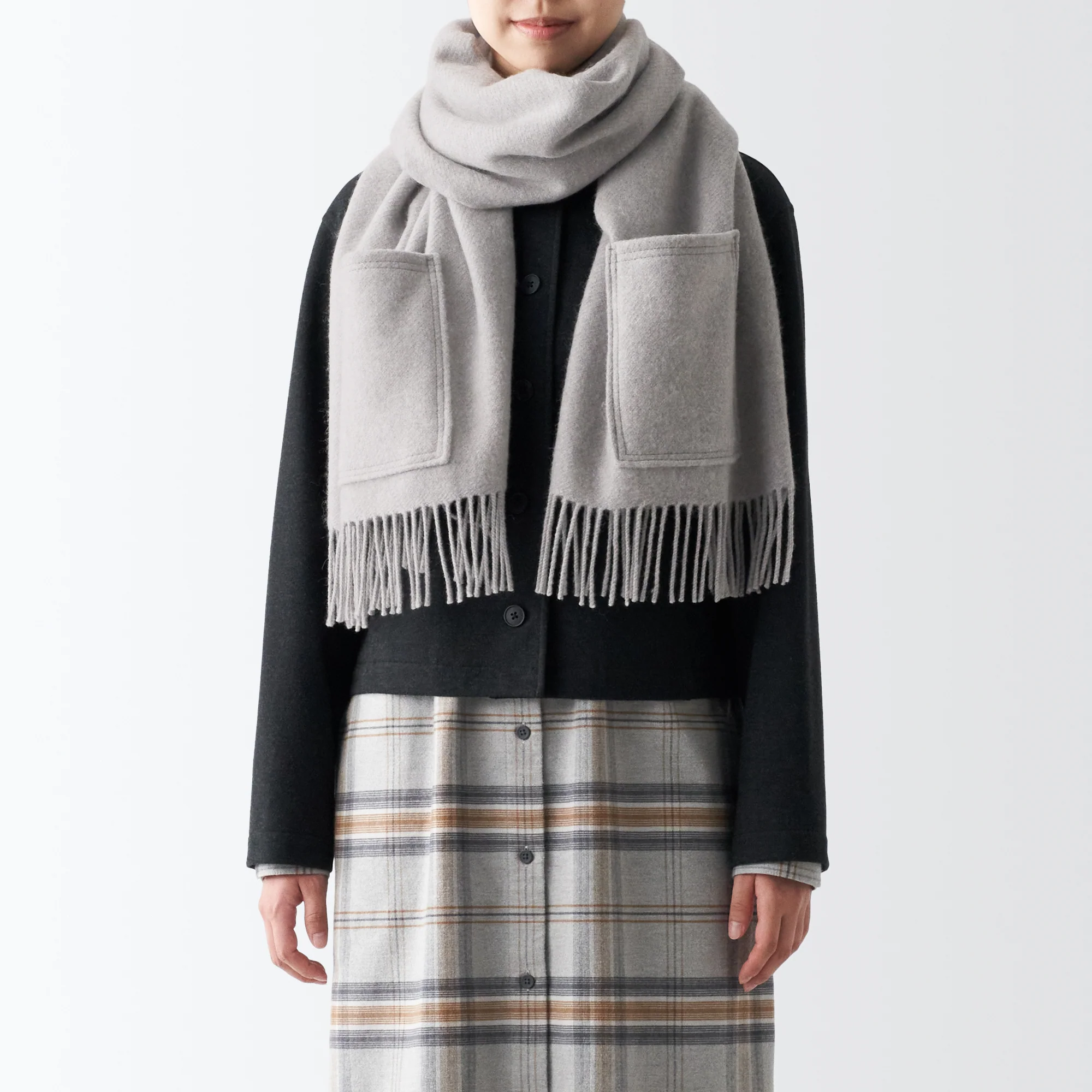 Wool Stole with Pocket - Image 3