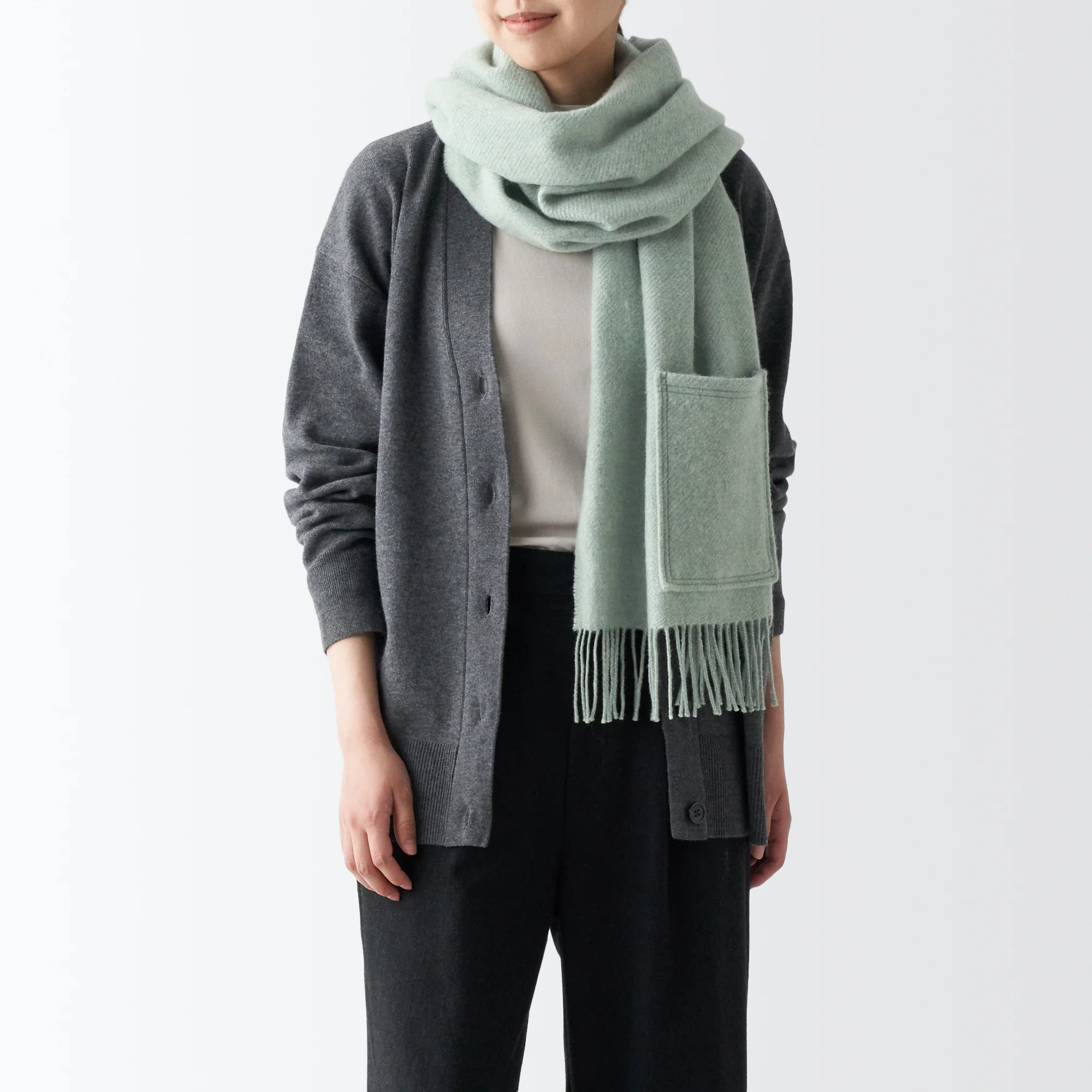Wool Stole with Pocket - Image 8